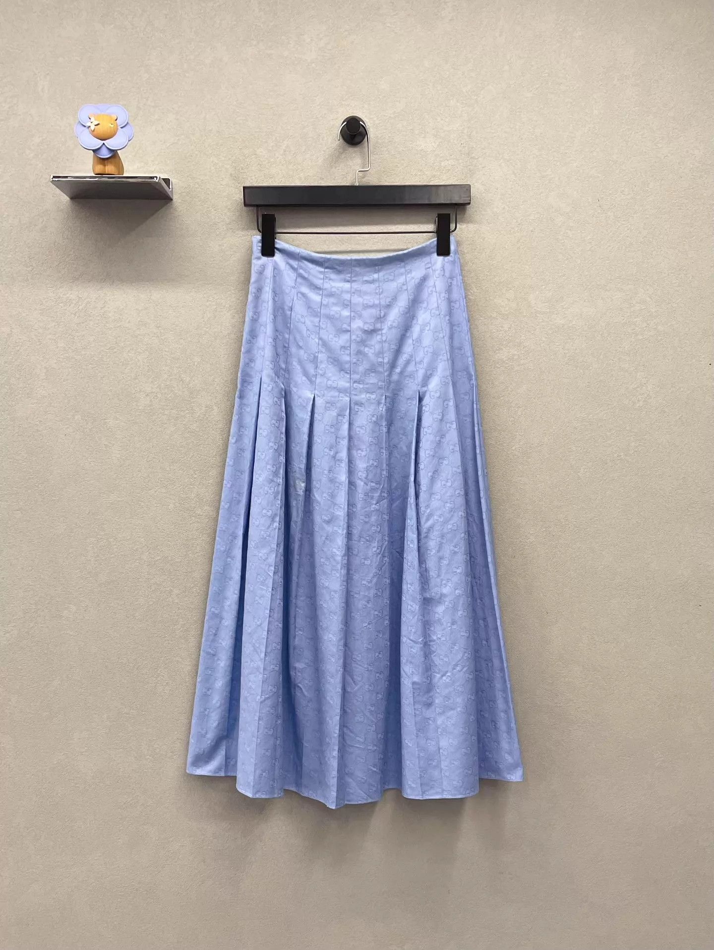 Gucci GUCCI logo all over blue pleated dress women's size 36 Size XS / US 0-2 / IT 36-38 - 1 Thumbnail