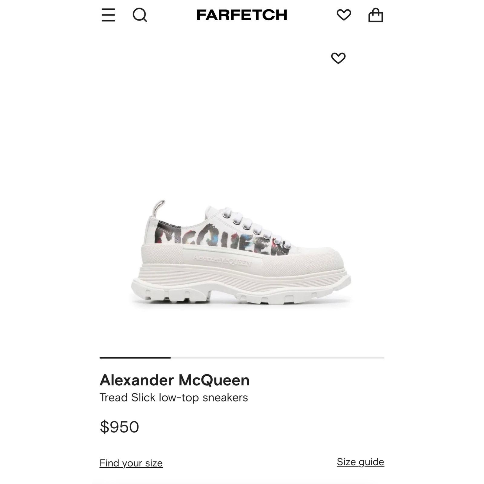Alexander McQueen Alexander McQueen Tread Slick Low-Top Sneakers sz. 41 EU Size US 8 / EU 41 - 9 Thumbnail