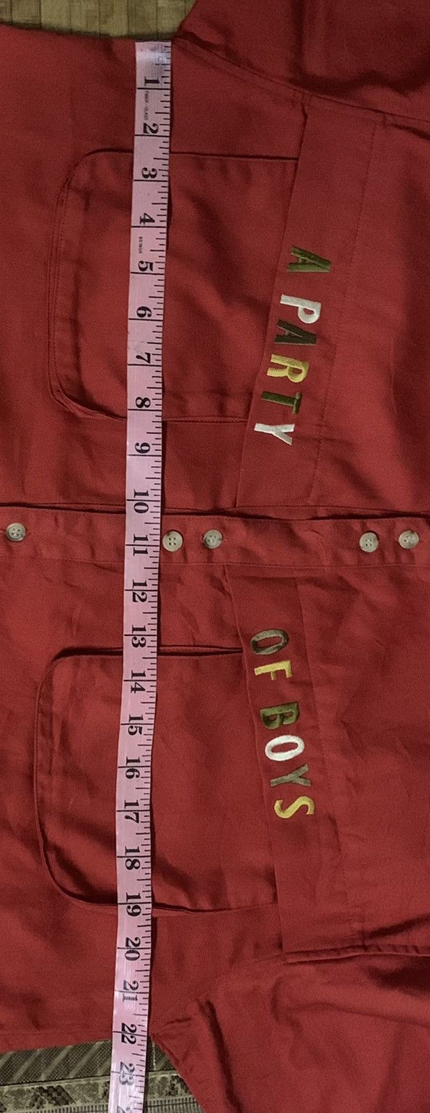 Japanese Brand SAND BEIGE A PARTY OF BOYS Slang Pocket Button Ups Shirt Size US L / EU 52-54 / 3 - 24 Thumbnail