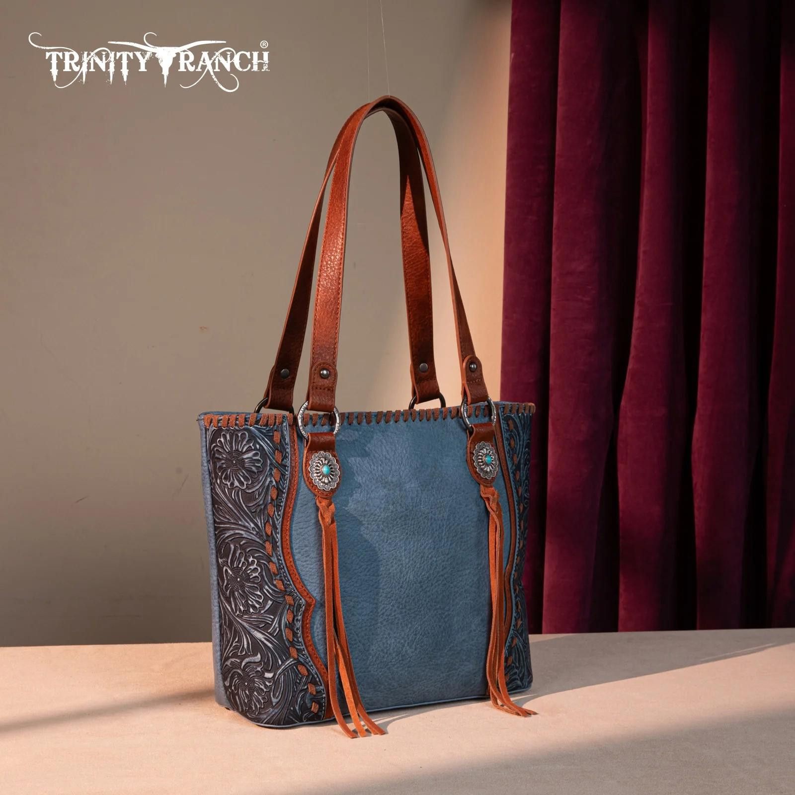 Designer Trinity Ranch Stylish Blue Tote Bag Size ONE SIZE - 2 Thumbnail