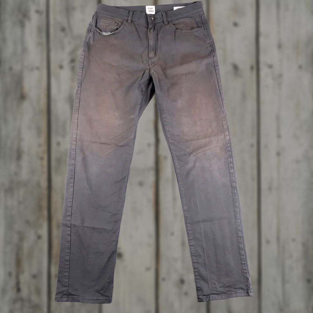 Flint And Tinder Flint and Tinder Pants Mens 33x32 Gray Tapered Fit Jeans Huckberry Slim Casual 5-Pocket Logo Size US 33 - 1 Thumbnail