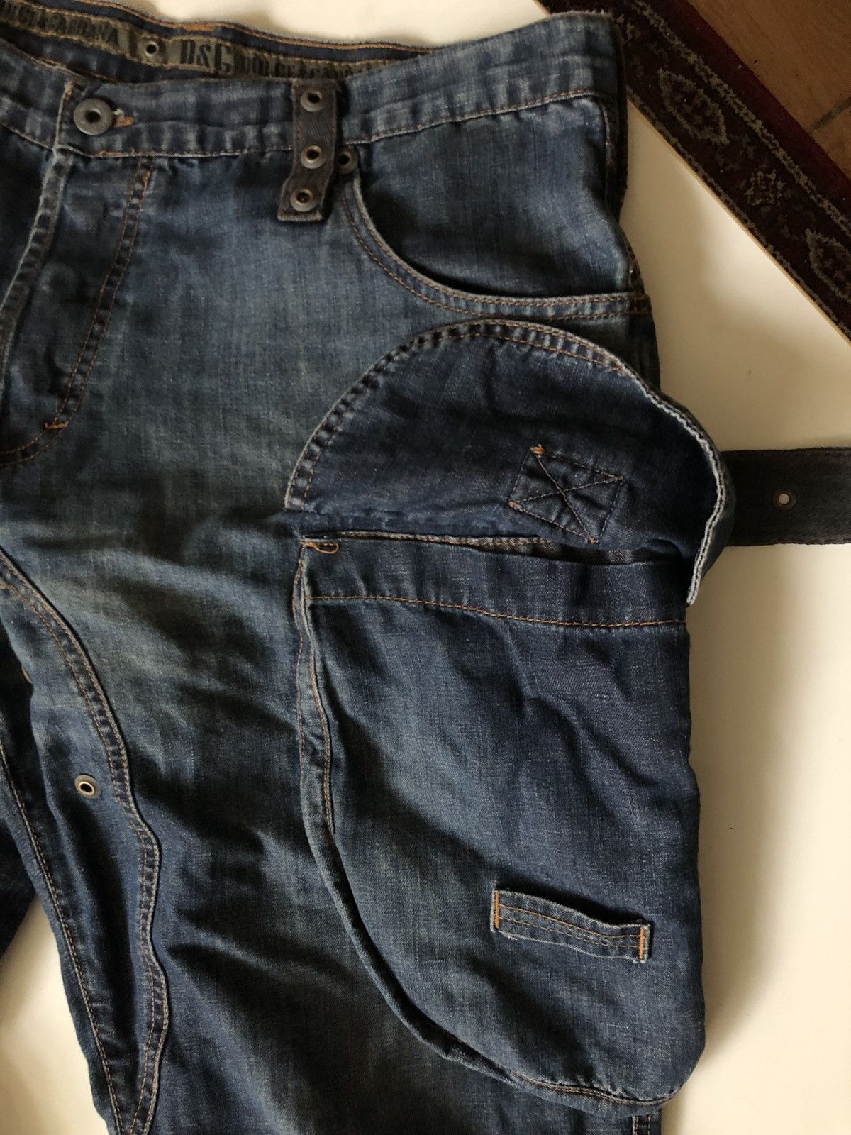 Dolce & Gabbana *Final Drop*DOLCE & GABBANA S/S2004 cargo bondage denim Size US 33 - 5 Thumbnail