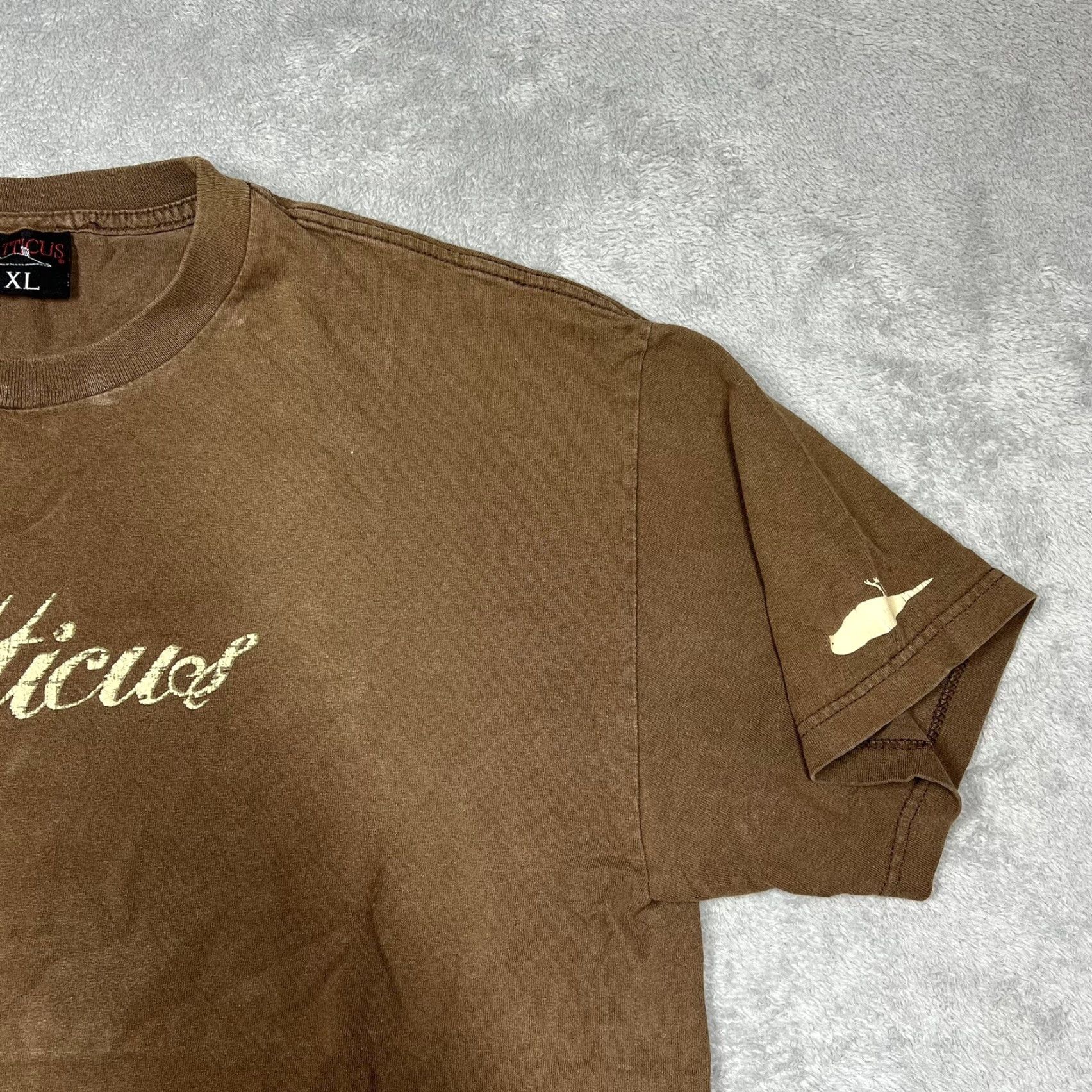 Vintage VINTAGE Atticus T-Shirt Mens XL Brown Crew Neck Short Sleeve Blink-182 Y2K Mischief Music Mayhem Punk Logo Adult Mens Size US XL / EU 56 / 4 - 2 Thumbnail