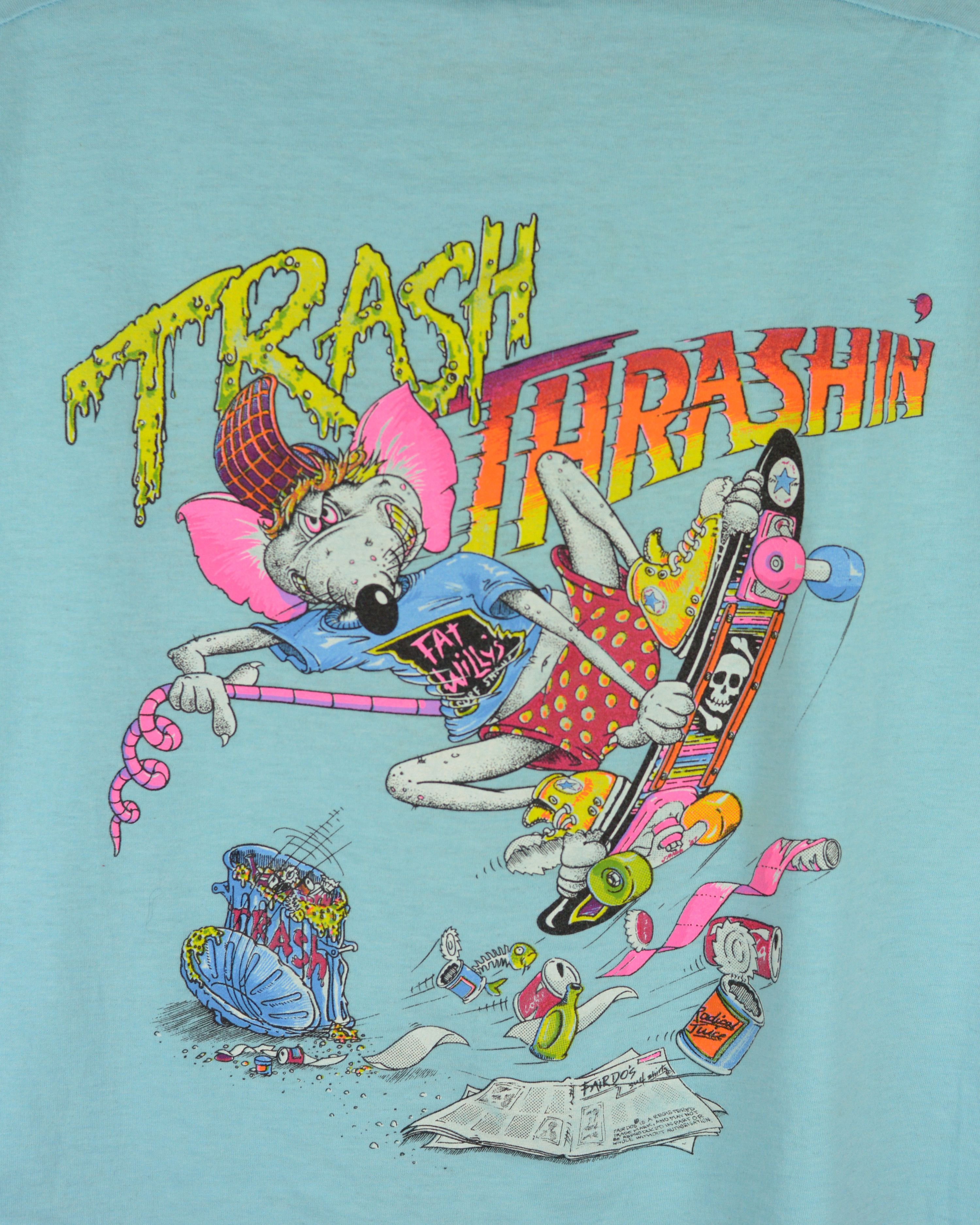Vintage Vintage Trash Thrashin 80s t shirt Size US L / EU 52-54 / 3 - 5 Thumbnail