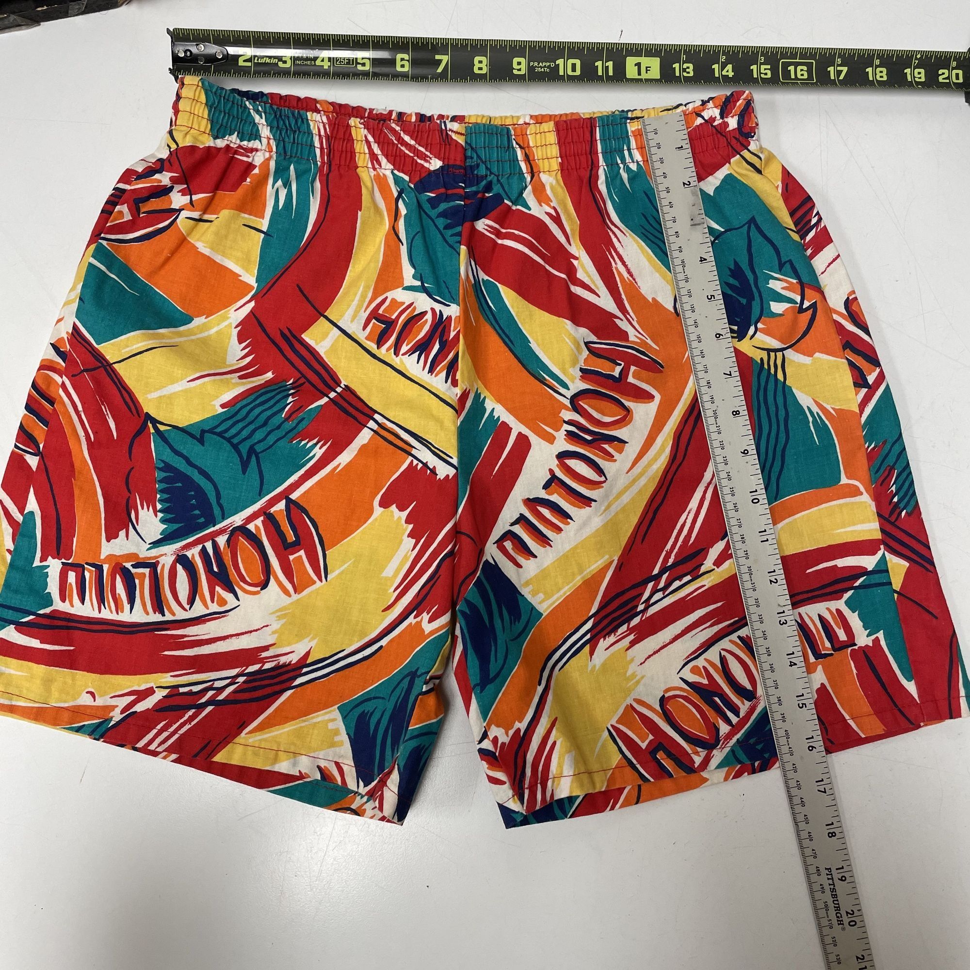 Other Vtg NEON Bold MULTICOLOR Abstract SKATER Shorts Size US 30 / EU 46 - 6 Thumbnail