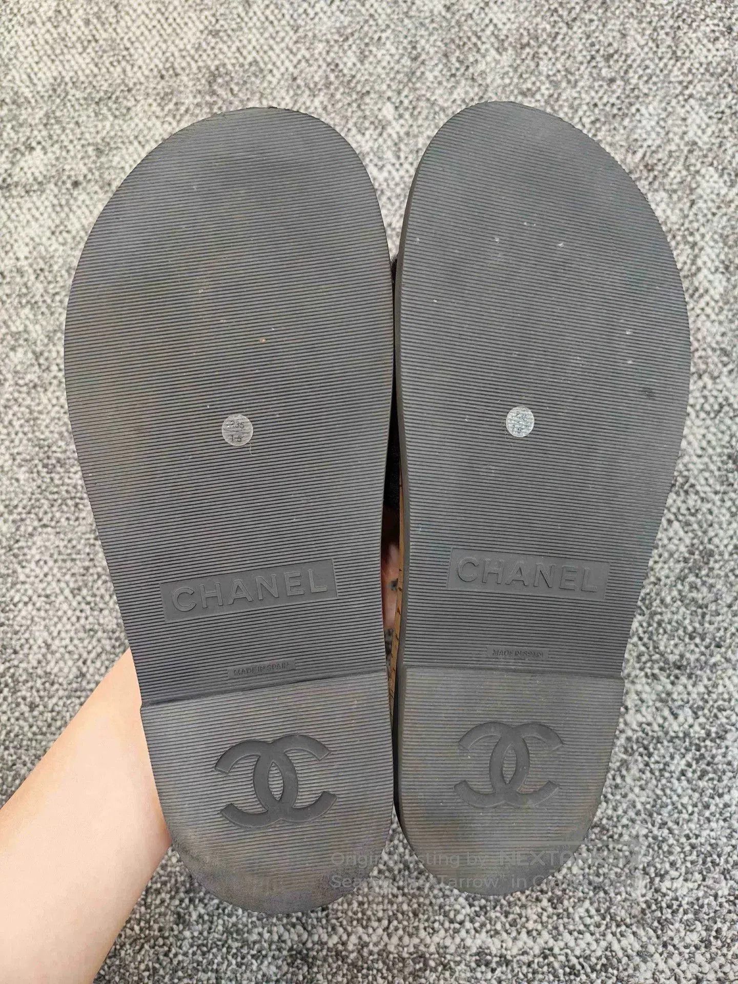 Chanel Chanel Black Pearl Logo Plush Shoes. Size US 6 / IT 36 - 5 Thumbnail