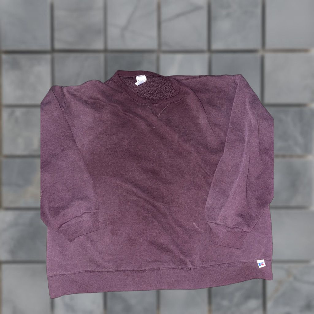 Russell Athletic VINTAGE Russell Athletic Sweatshirt Mens XL Burgundy Red Pullover Crewneck 24x24 Size US XL / EU 56 / 4 - 1 Thumbnail