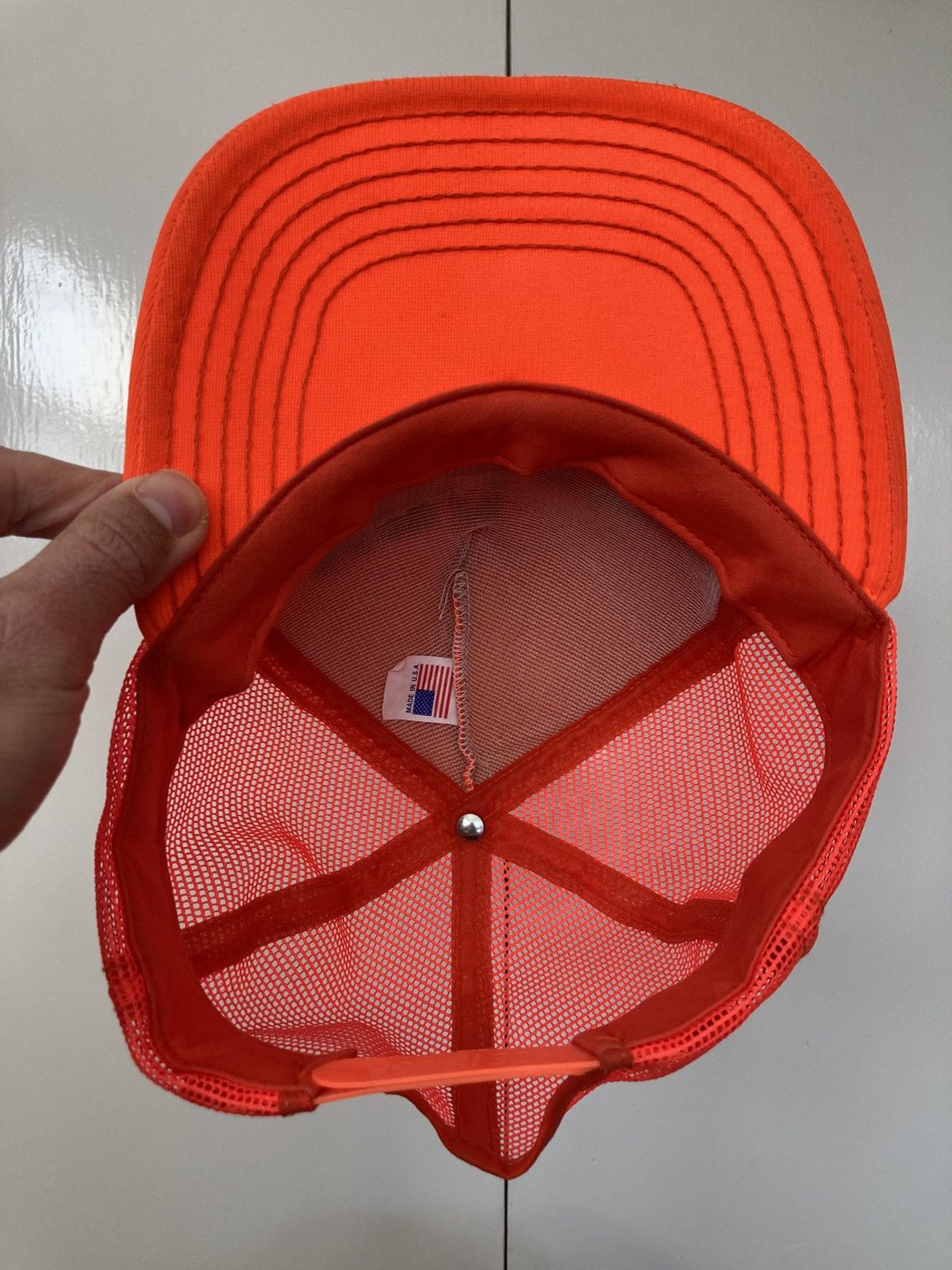 Vintage NRA LIBERTY SNAPBACK HAT CAP TRUCKER MESH NEON ORANGE HUNTER Size ONE SIZE - 12 Thumbnail