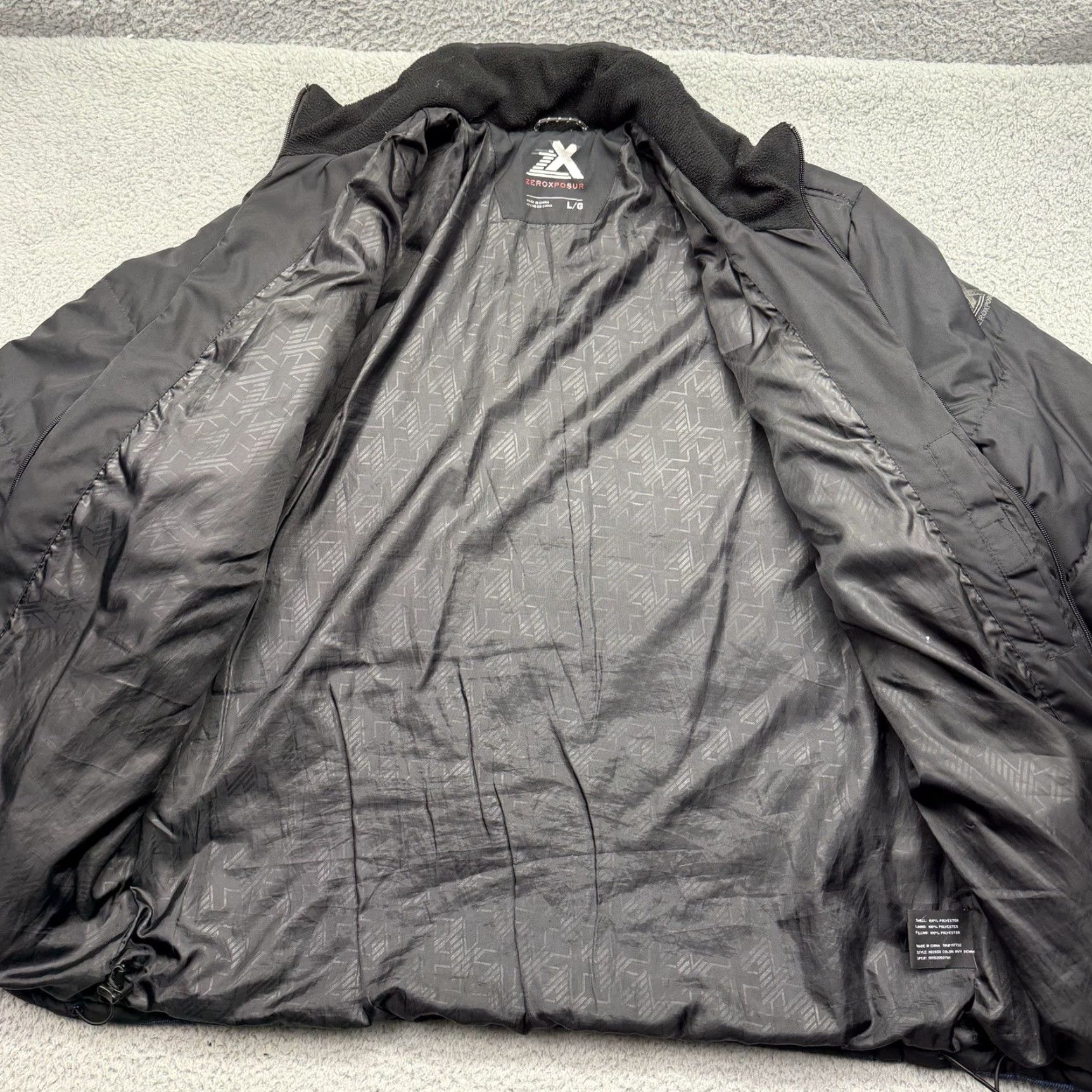 ZeroXposur ZeroXposur N82650 Mens Large Navy Blue Quilted Puffer Jacket Mid Weight Full Zip Size US L / EU 52-54 / 3 - 7 Thumbnail