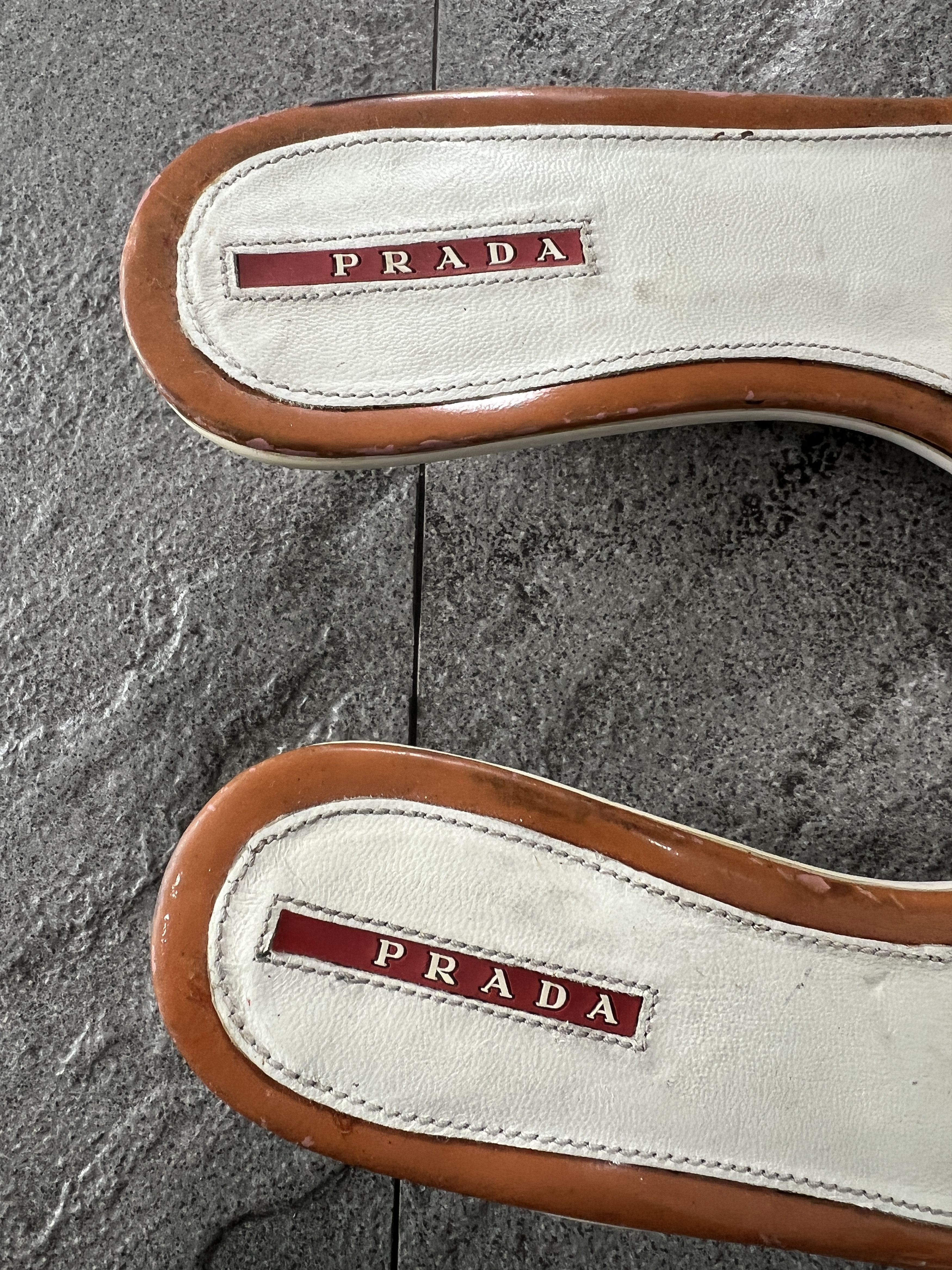 Prada Prada Clear PVC Leather Kitten Heel Slide Sandals 38 Size US 7.5 / IT 37.5 - 6 Thumbnail