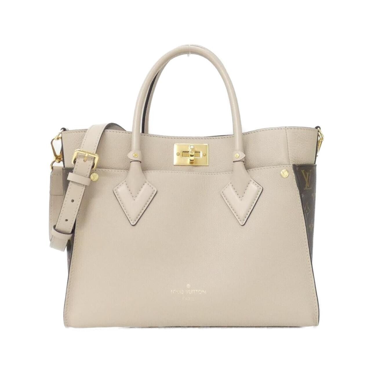 Louis Vuitton Louis Vuitton Louis Vuitton On My Side calf leather coated canvas bag Leather Tote Bag M58485 DUTY FREE for USA Size ONE SIZE - 1 Thumbnail