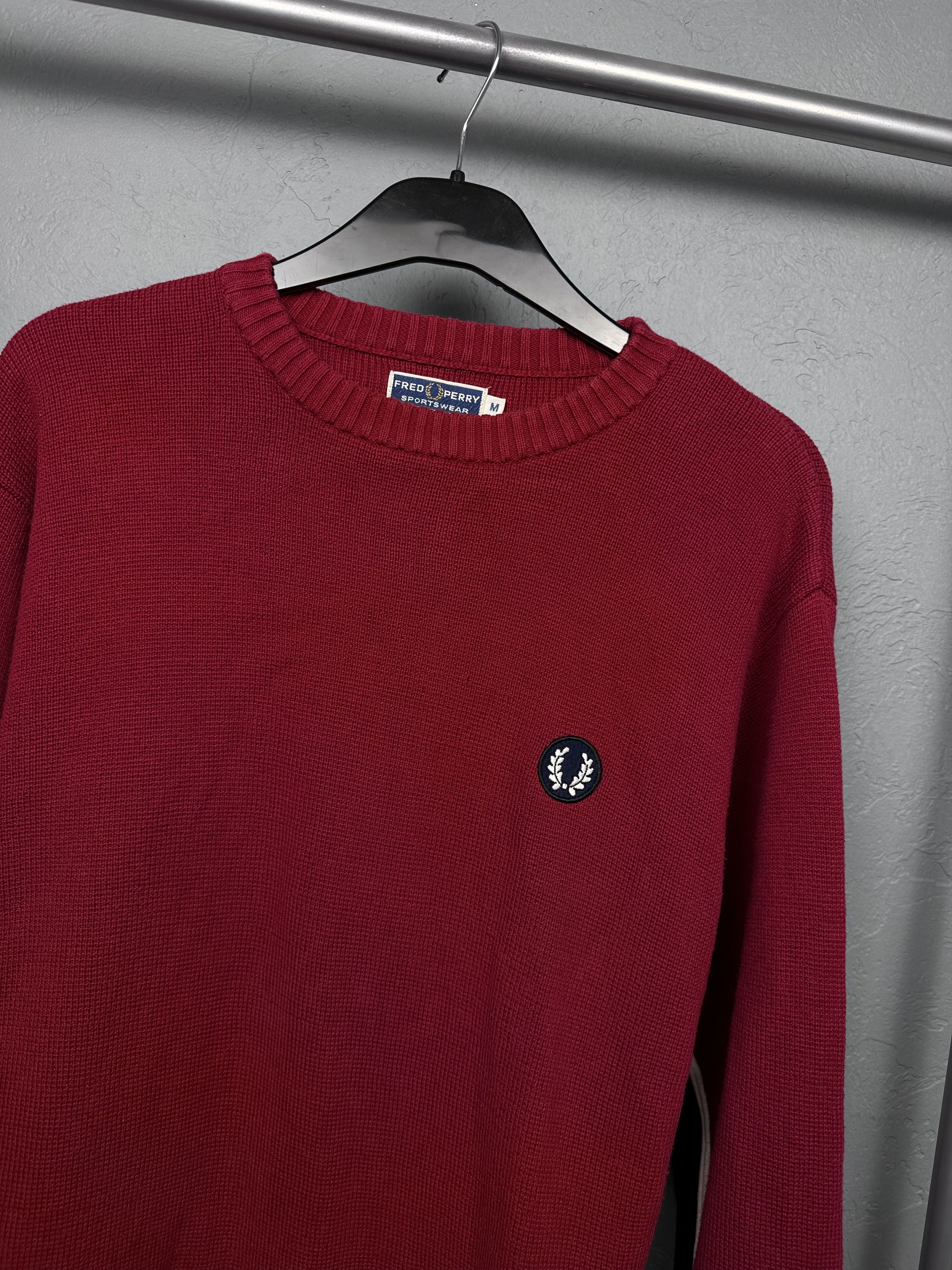 Fred Perry Fred Perry Vintage Mens Crew Neck Knit Sweater Size US M / EU 48-50 / 2 - 2 Thumbnail