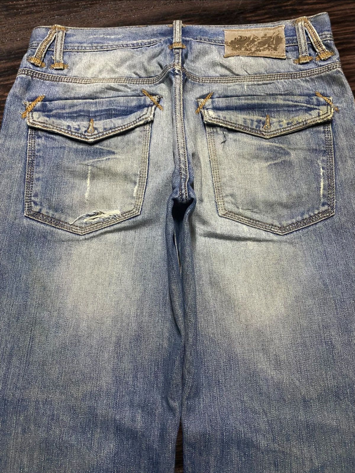 Rhude × Zara Vintage Reg Trademark Zara Jeans Distressed Loose Jeans Size US 33 - 4 Thumbnail
