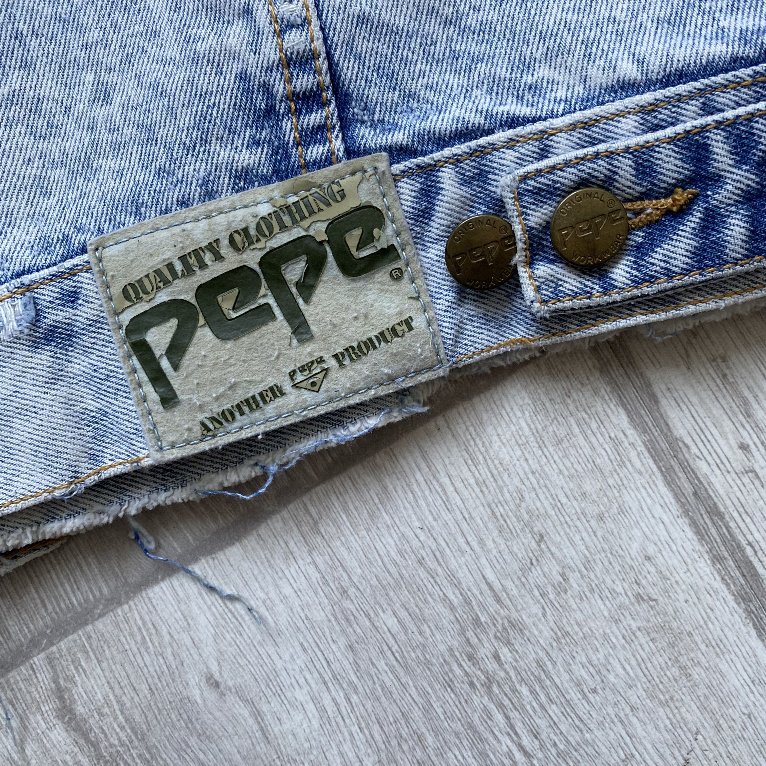 Japanese Brand CRAZY Vintage 80s Trashed Japanese Denim jacket Pepe Size US M / EU 48-50 / 2 - 14 Thumbnail