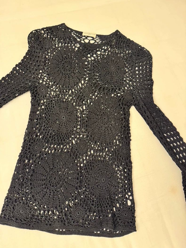 Dries Van Noten dries van noten Black mesh top Size S / US 4 / IT 40 - 3 Thumbnail