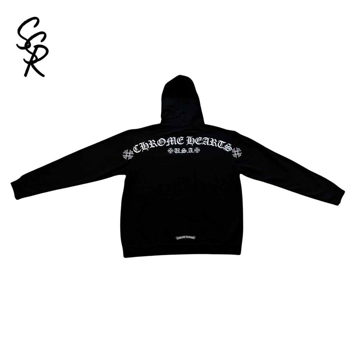 Chrome Hearts Chrome Hearts Shoulder Logo Hoodie Black | Grailed