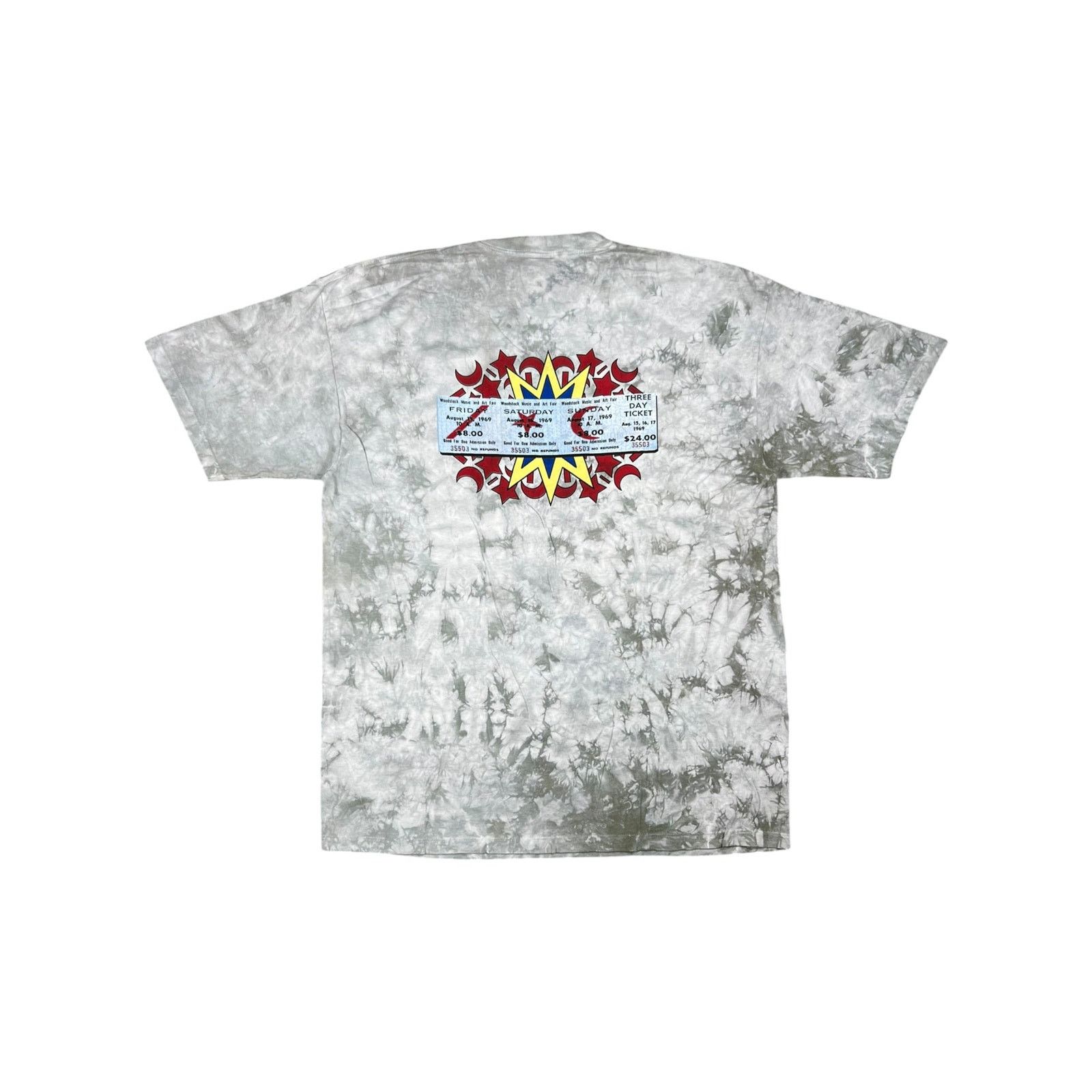 Band Tees × Vintage Vintage 2002 Woodstock 1969 ticket stub concert tie dye tee Size US XL / EU 56 / 4 - 7 Thumbnail