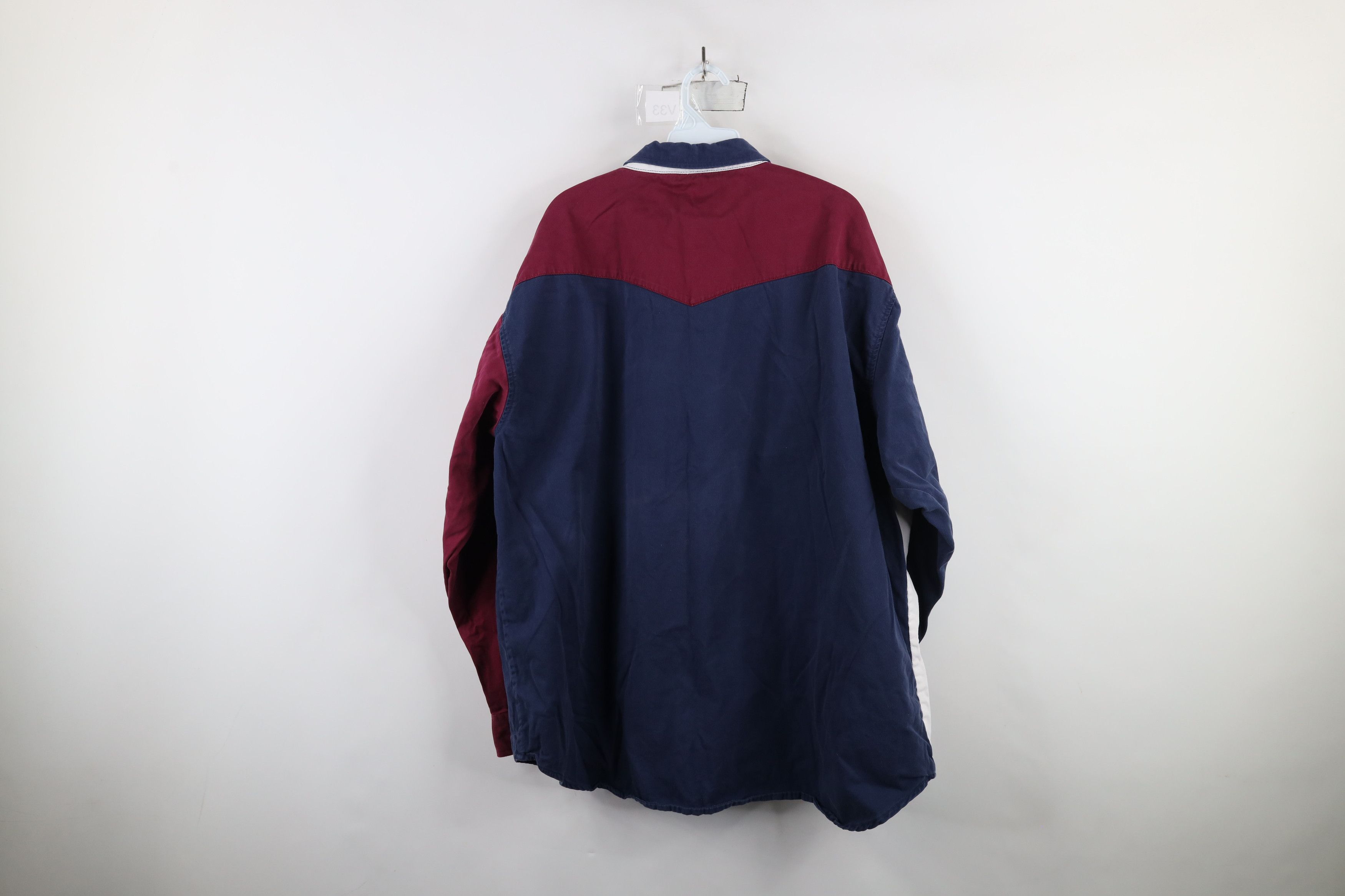 Vintage Vintage 90s Streetwear Block Western Cowboy Button Shirt Size US XXL / EU 58 / 5 - 10 Thumbnail