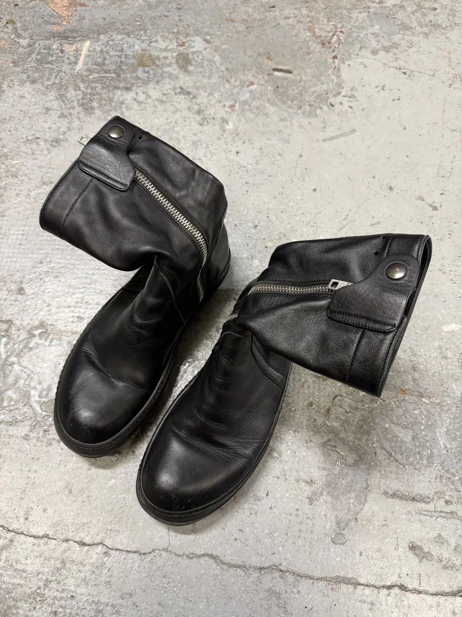 Rick Owens Rick Owens Black Leather Ankle Abstract Boots Size US 8.5 / EU 41-42 - 4 Thumbnail