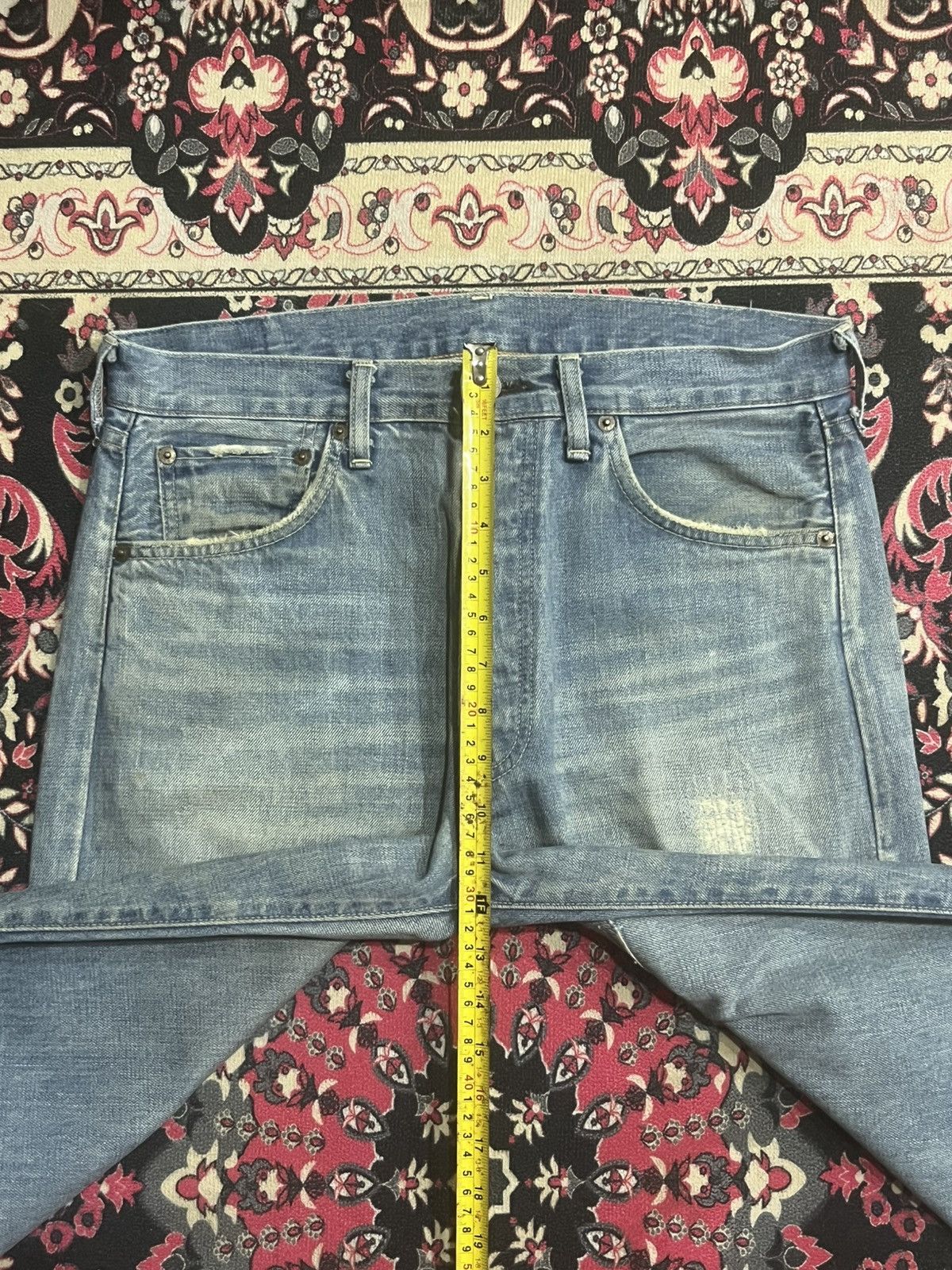 Levi's Vintage Clothing Levi’s LVC 501 Big E Repaired Blue Washed Selvedge Jeans Size US 34 / EU 50 - 17 Thumbnail