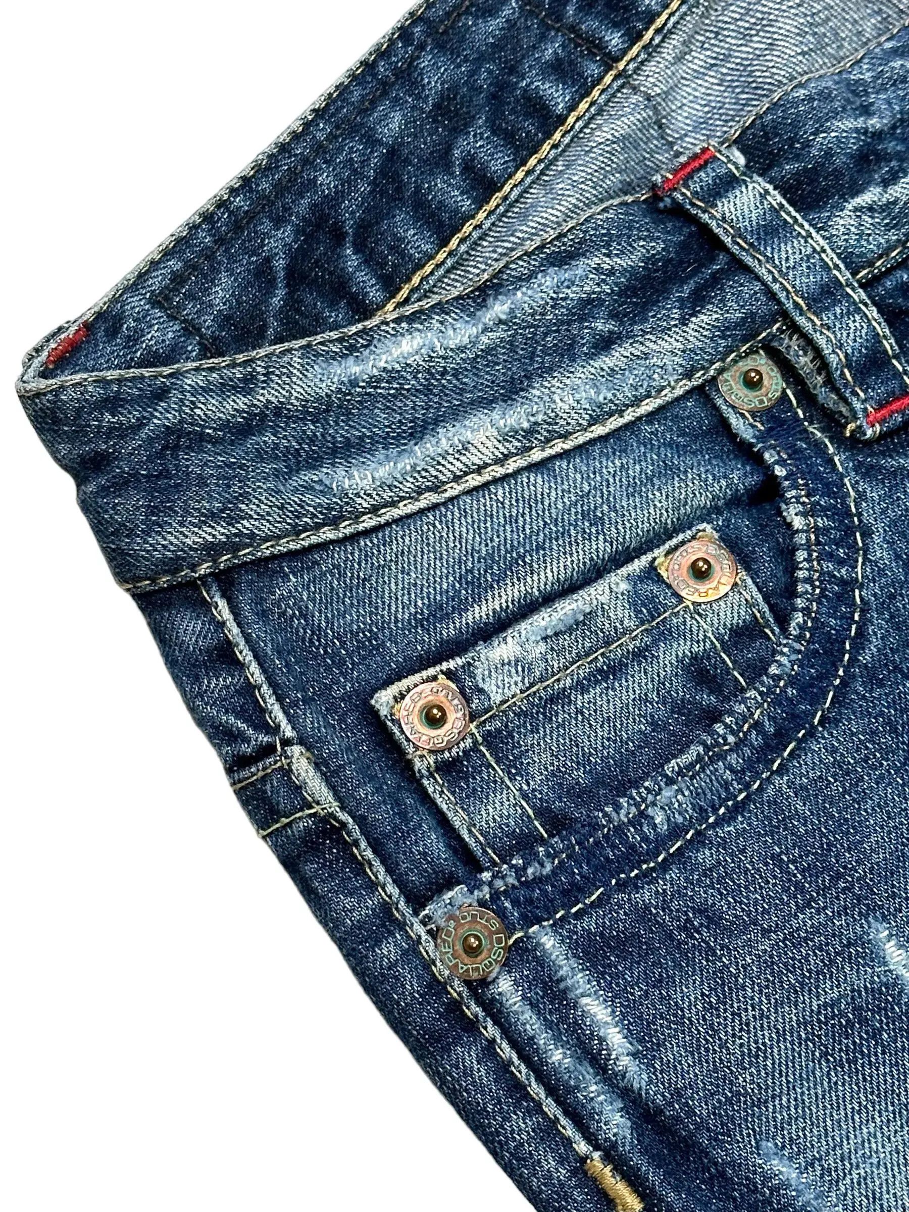 Dsquared2 koala leather australian style distressed vintage jeans Size 30" / US 8 / IT 44 - 5 Thumbnail