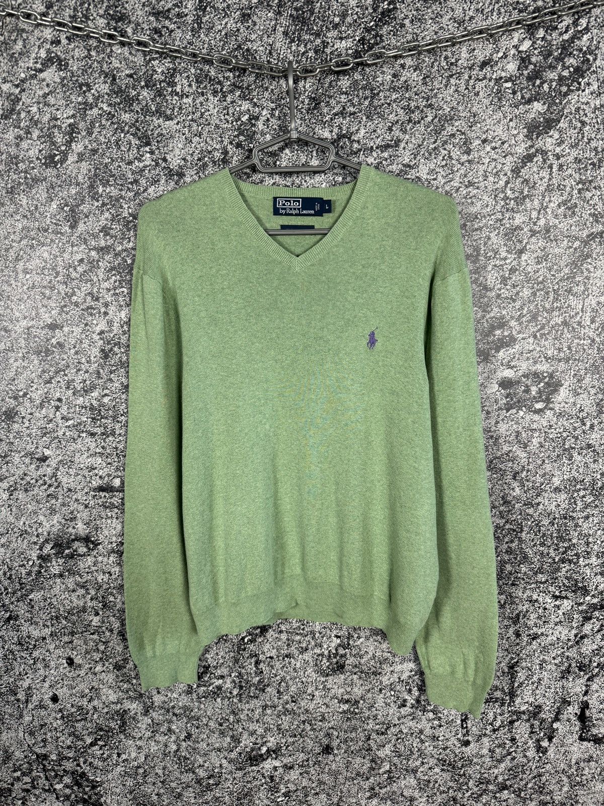Polo Ralph Lauren Polo Ralph Lauren V-Neck Sweater Pullover Pima Cotton Size L Size US L / EU 52-54 / 3 - 1 Thumbnail