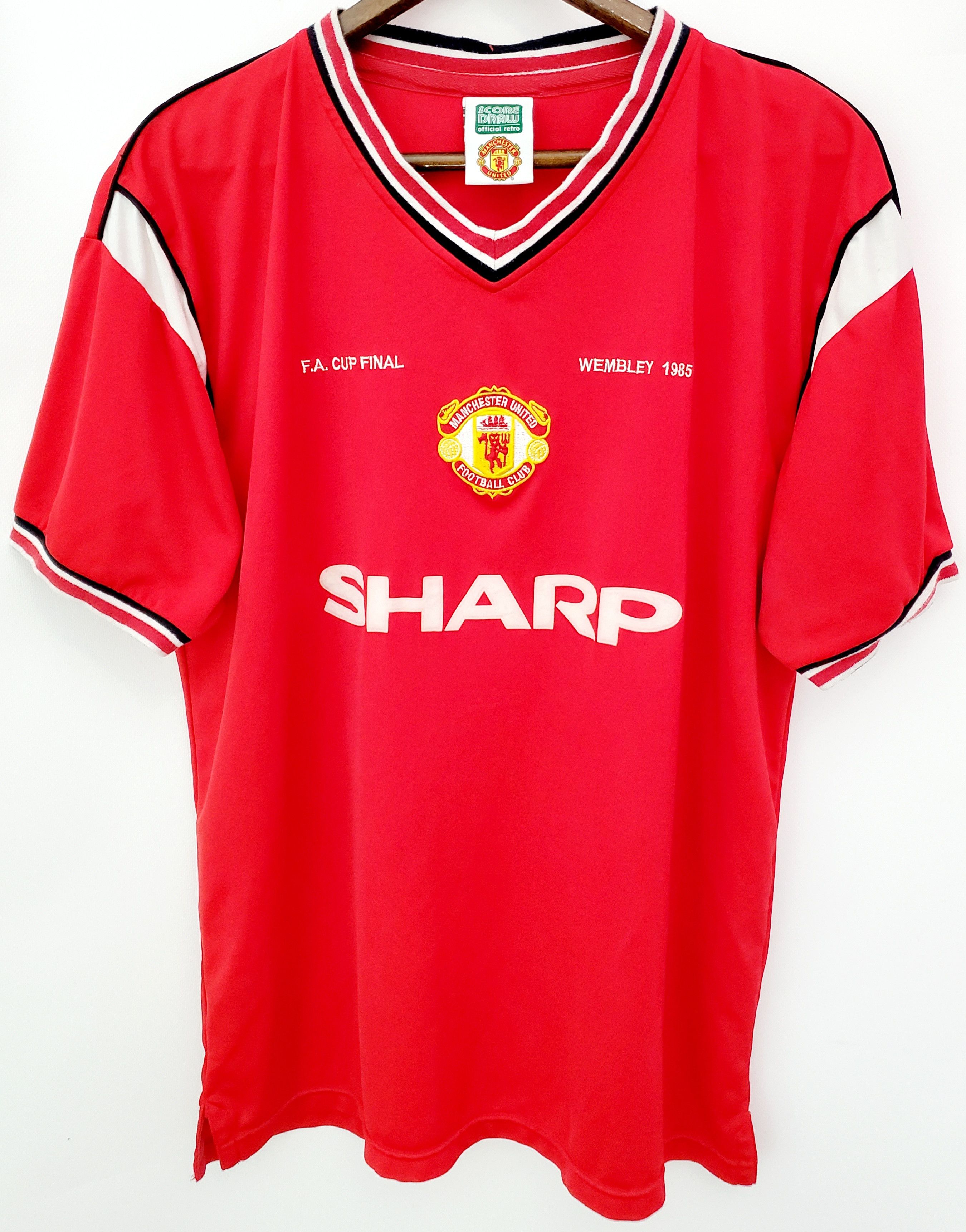 Manchester United Jersey FA Cup Final Wembley 1985 L