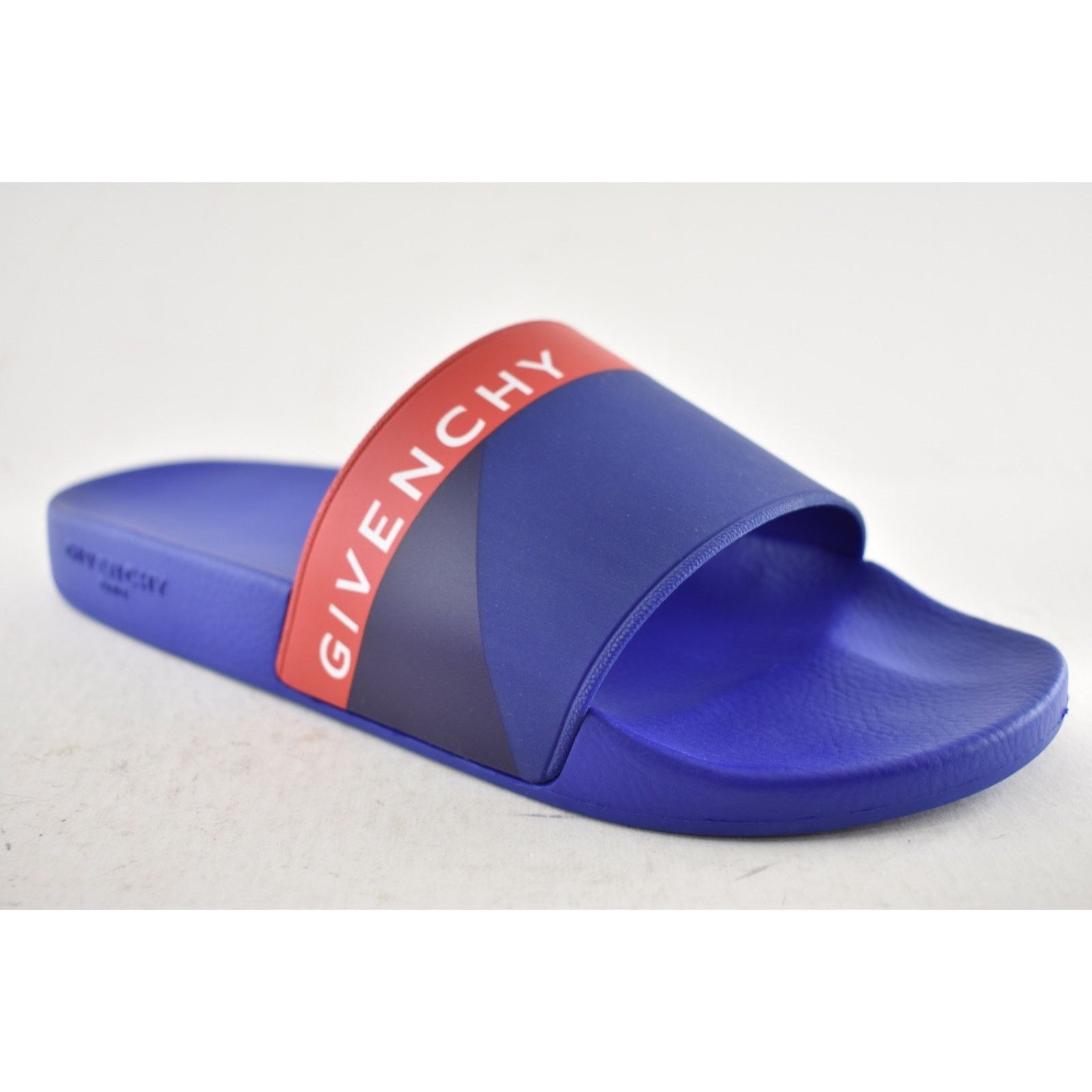 Givenchy Givenchy Blue Red White Logo Rubber Pool Slide Sandal 44 11 Size US 11 / EU 44 - 4 Thumbnail
