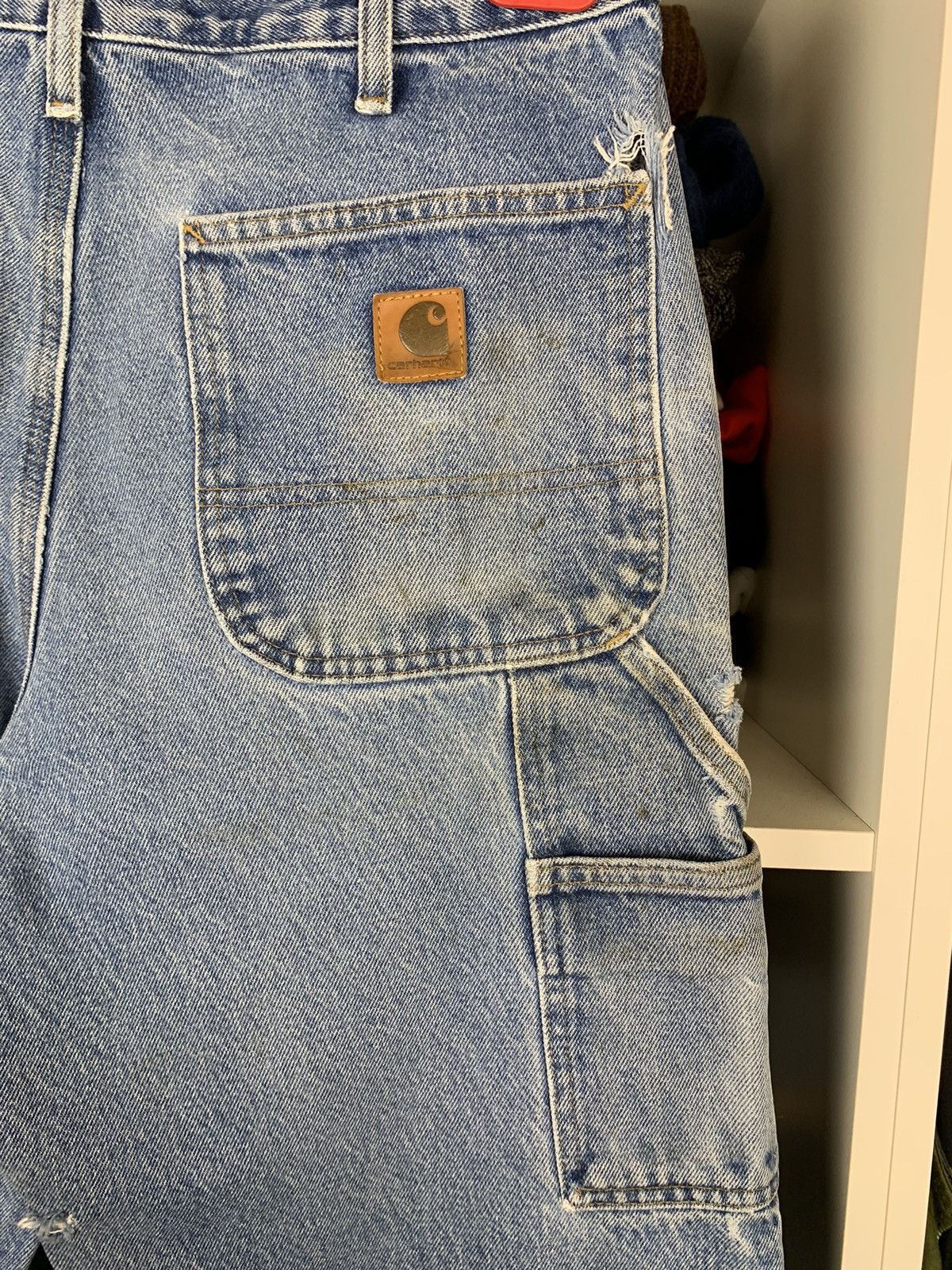 Carhartt × Vintage Vintage Carhartt Distressed Denim Thrashed Jeans Size US 32 / EU 48 - 5 Thumbnail
