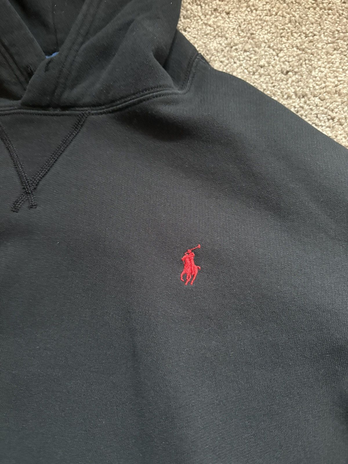 Polo Ralph Lauren VINTAGE BLACK POLO RALPH LAUREN HOODIE Size US M / EU 48-50 / 2 - 2 Thumbnail