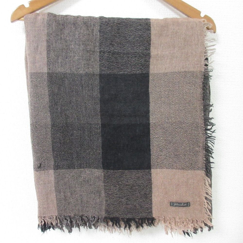 Other Faliero Sarti Big Check Wool Stole Textile Scarf DUTY FREE for USA