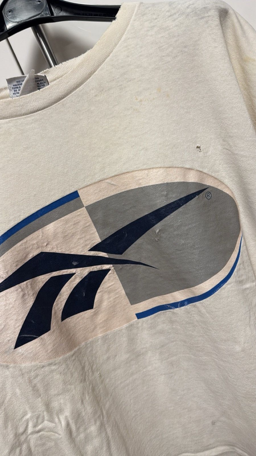 Vintage Vintage 90s Reebok Vector Logo Graphic Tee Size US XL / EU 56 / 4 - 3 Thumbnail