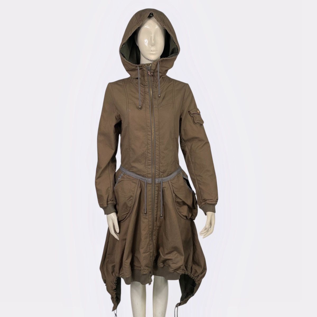 Marithe + Francois Girbaud Marithe Francoise Girbaud Parachute Bondage Hooded Parka Size S / US 4 / IT 40 - 1 Thumbnail
