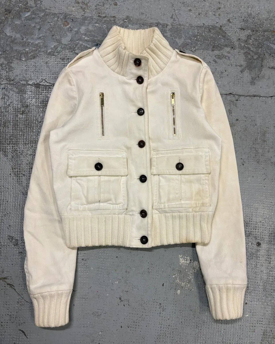 Gucci SS2007 Gucci Cream Madonna Multi-Pocket Bomber Jacket Size S / US 4 / IT 40 - 1 Thumbnail