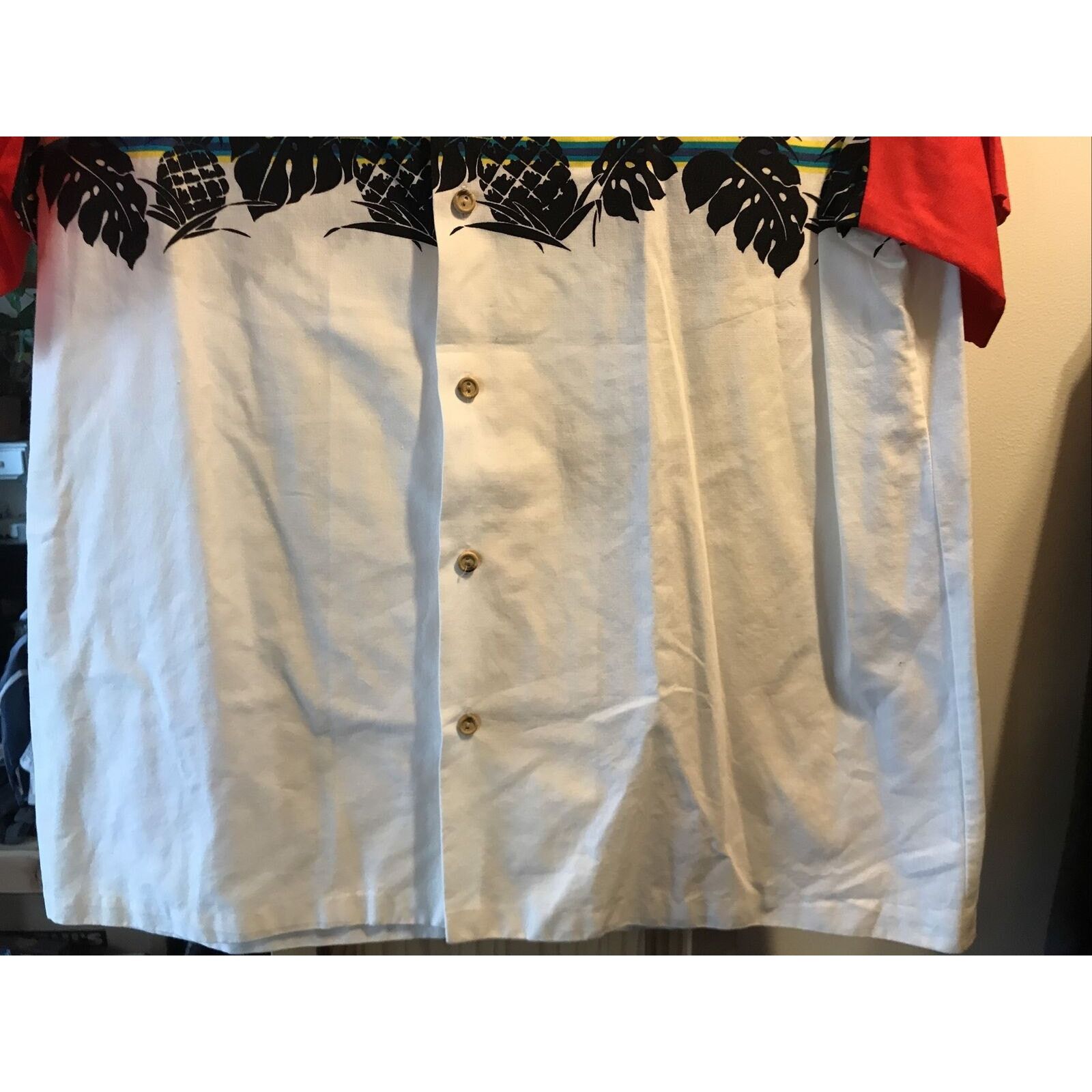 Other Malihini Mens L Red White Pineapple SS Button Hawaiian Shirt Size US L / EU 52-54 / 3 - 6 Thumbnail