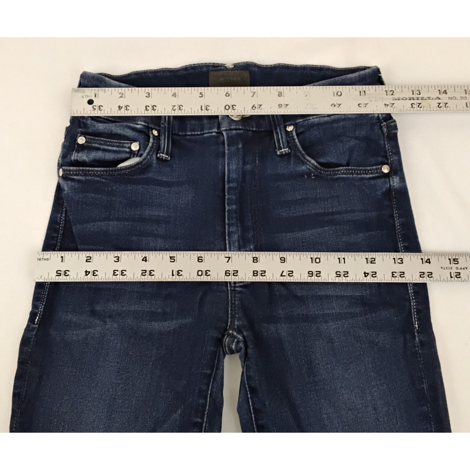 MOTHER Mother The Looker Jeans Women's 24"x25" Dark Wash Skinny Size 24" / US 00 / IT 34 - 12 Thumbnail