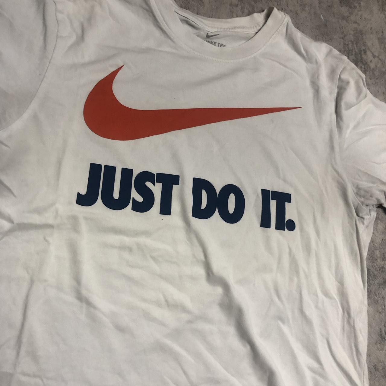 Nike Nike white and red cotton t-shirt Size US M / EU 48-50 / 2 - 3 Thumbnail