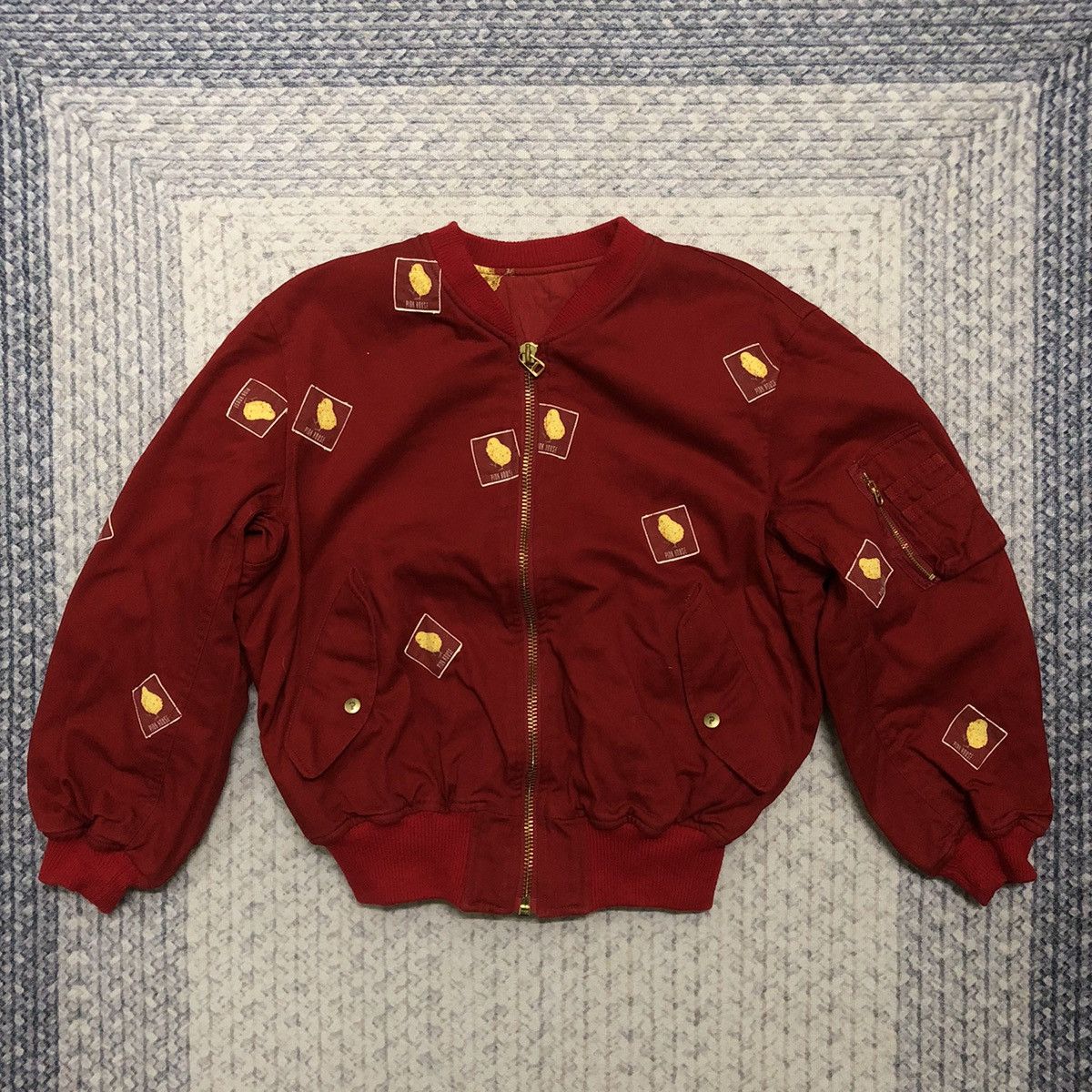 Japanese Brand × Pink House × Vintage Rare Vintage Pink House ‘Chick’ Monogram Bomber Jacket Size US L / EU 52-54 / 3 - 1 Thumbnail