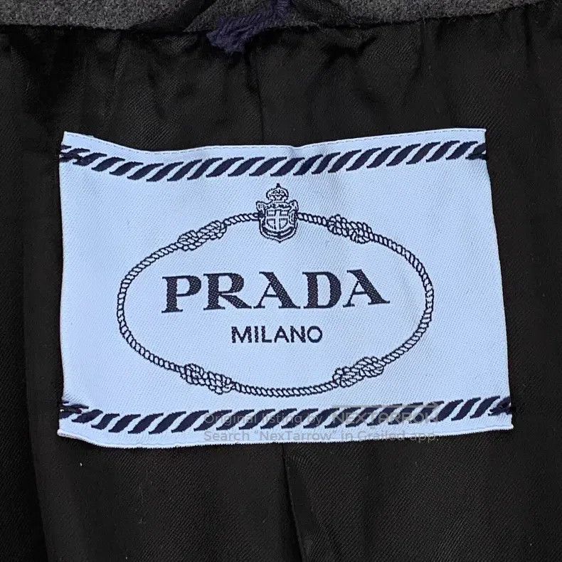 Prada Prada 22 dark gray triangle label cashmere lapel belt long Size XXS / US 00 / IT 34 - 6 Thumbnail
