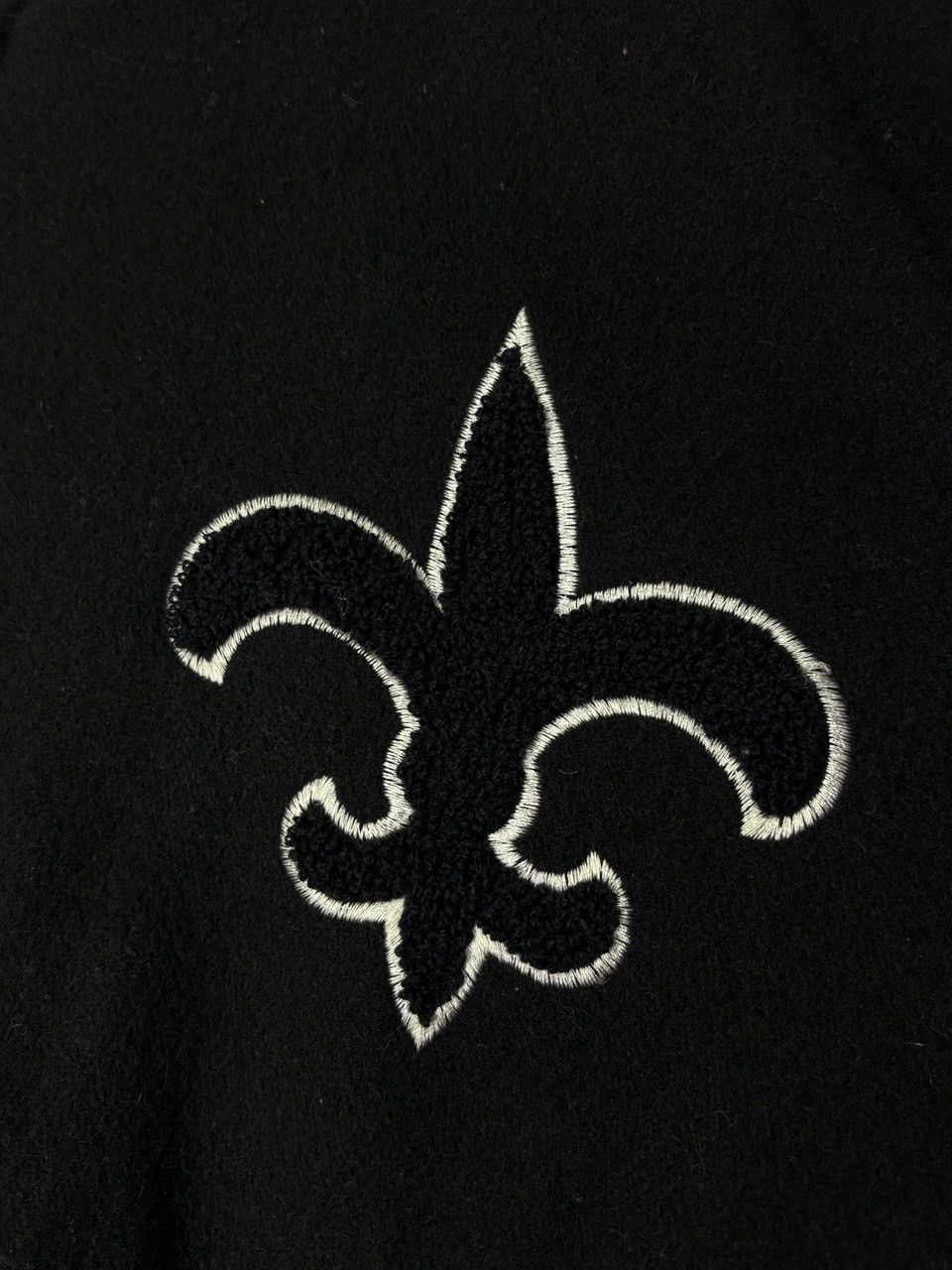 NFL Saints New Orleans Vintage 90s Wool Leather Varsity Jacket Size US XL / EU 56 / 4 - 13 Thumbnail