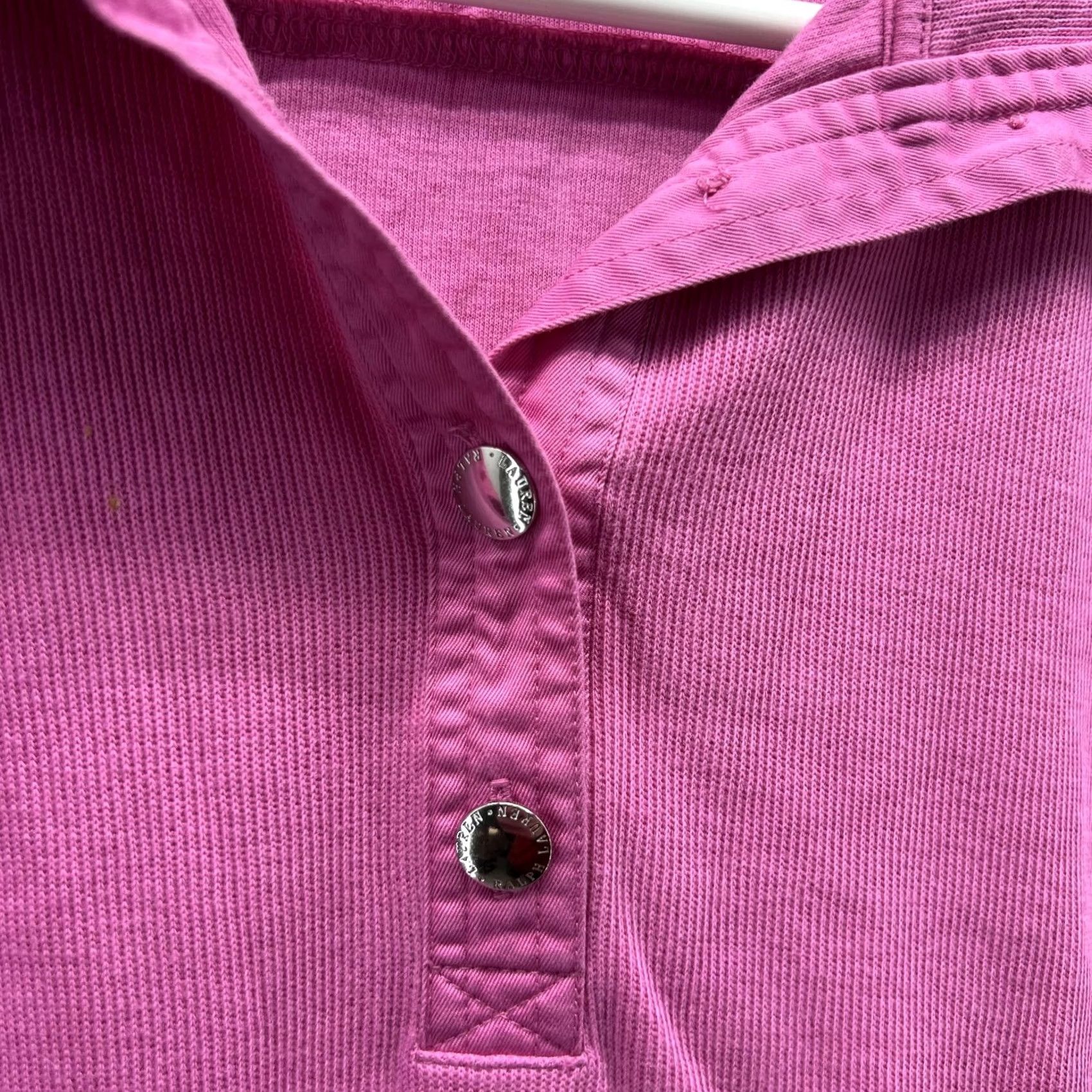 Ralph Lauren VINTAGE Lauren Ralph Lauren Sweater Women Small Pink Pullover Collared Snap Shirt Size S / US 4 / IT 40 - 4 Thumbnail