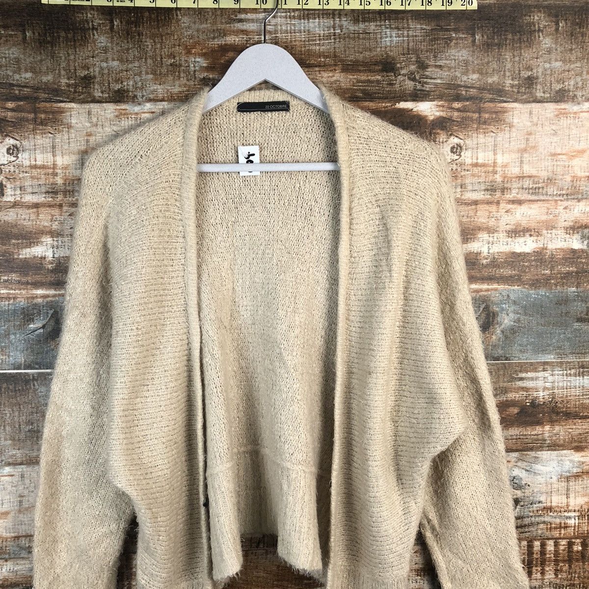 Homespun Knitwear DL 22 Octobre Brown Cardigan mohair Knitwear #C033 Size US L / EU 52-54 / 3 - 2 Thumbnail