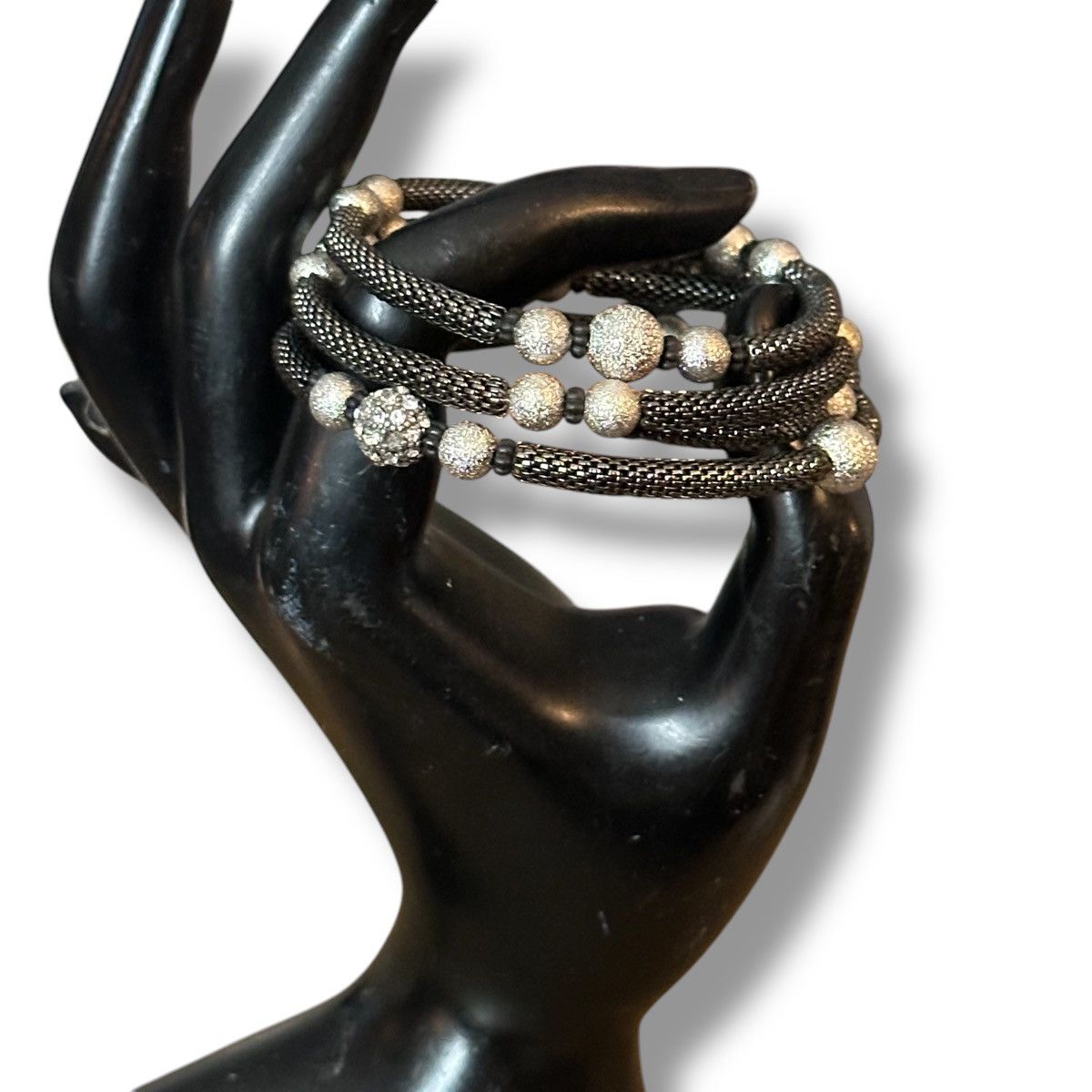 Other Rhinestone bead mesh tube coil wrap bracelet Size ONE SIZE - 3 Thumbnail