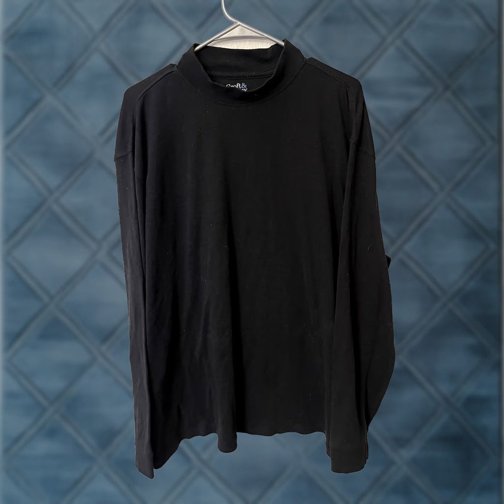 Croft & Barrow Croft & Barrow Mens Long Sleeve Mock Neck Shirt XXL Black Size US XXL / EU 58 / 5 - 1 Thumbnail