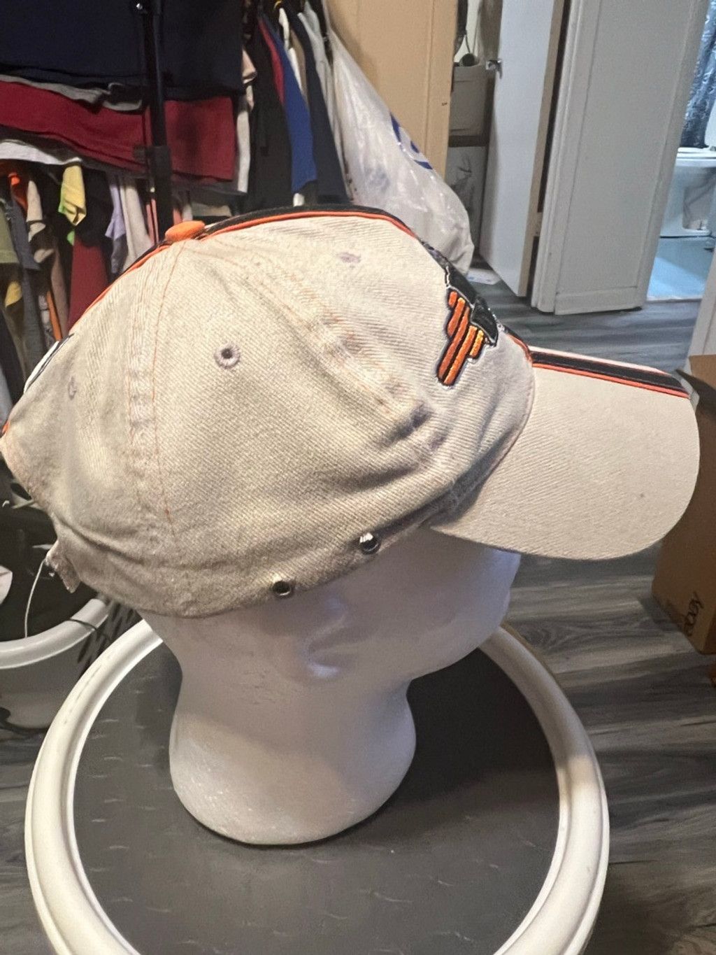 Harley Davidson Men's Harley-Davidson Tan Orange Black Logo Baseball Hat Size ONE SIZE - 4 Thumbnail