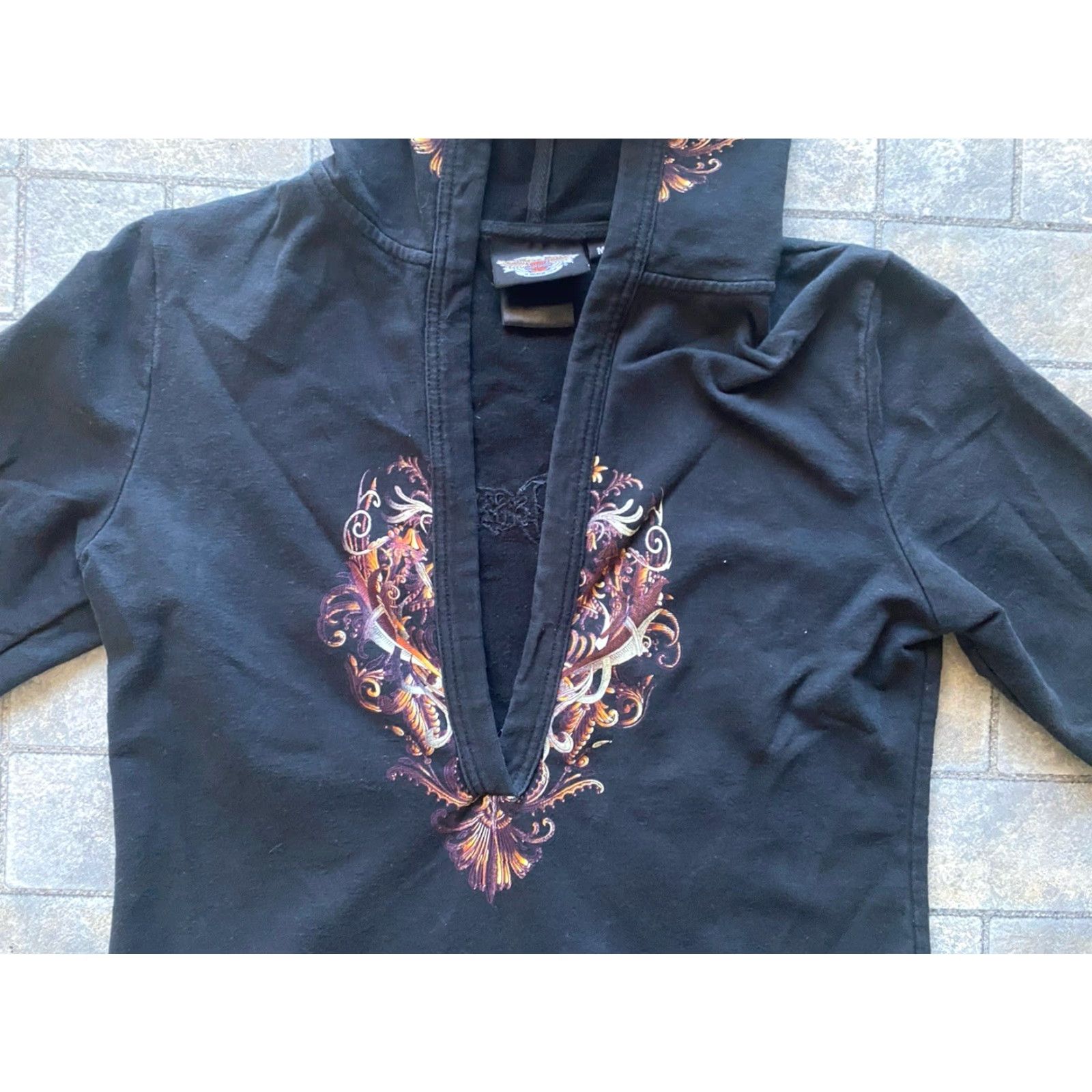 Harley Davidson Harley-Davidson Women’s Hoodie Sweatshirt M Black Skull Pullover Hoodie Sweatshirt Women’s M Black Skull Motorcycle Logo Biker Size M / US 6-8 / IT 42-44 - 4 Thumbnail