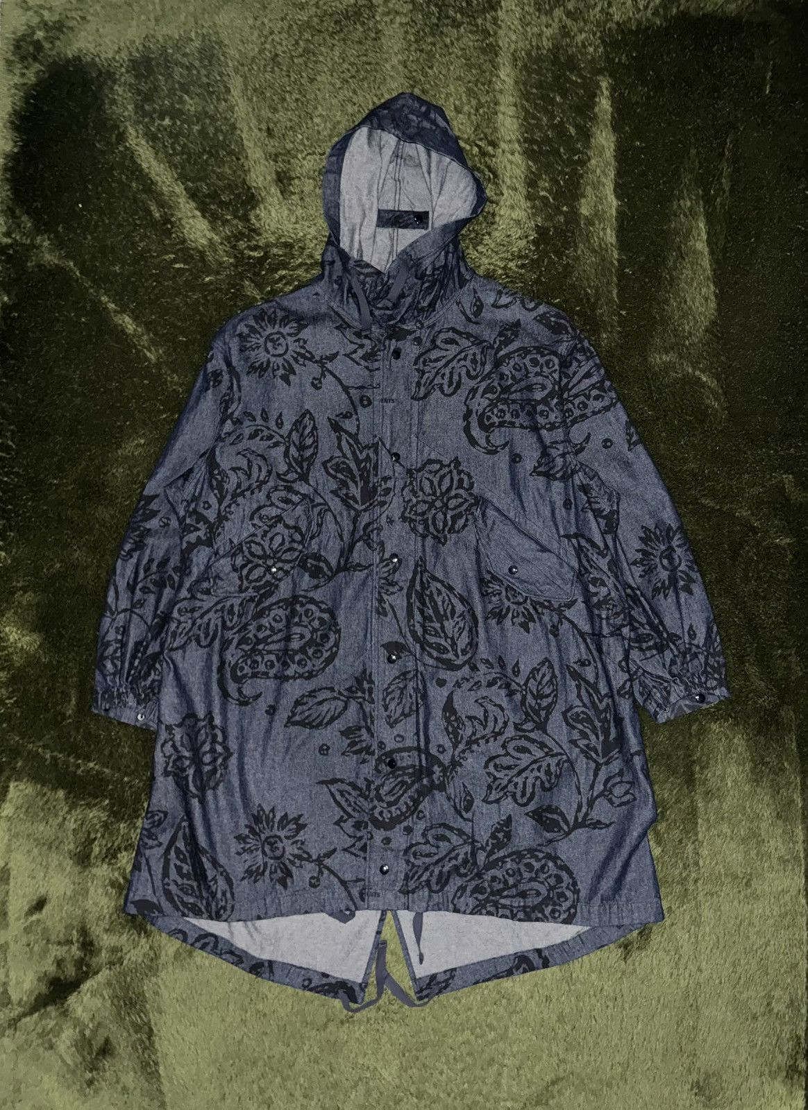 Engineered Garments [XL] Engineered Garments Highland Parka 8oz Denim Floral Size US XL / EU 56 / 4 - 1 Thumbnail
