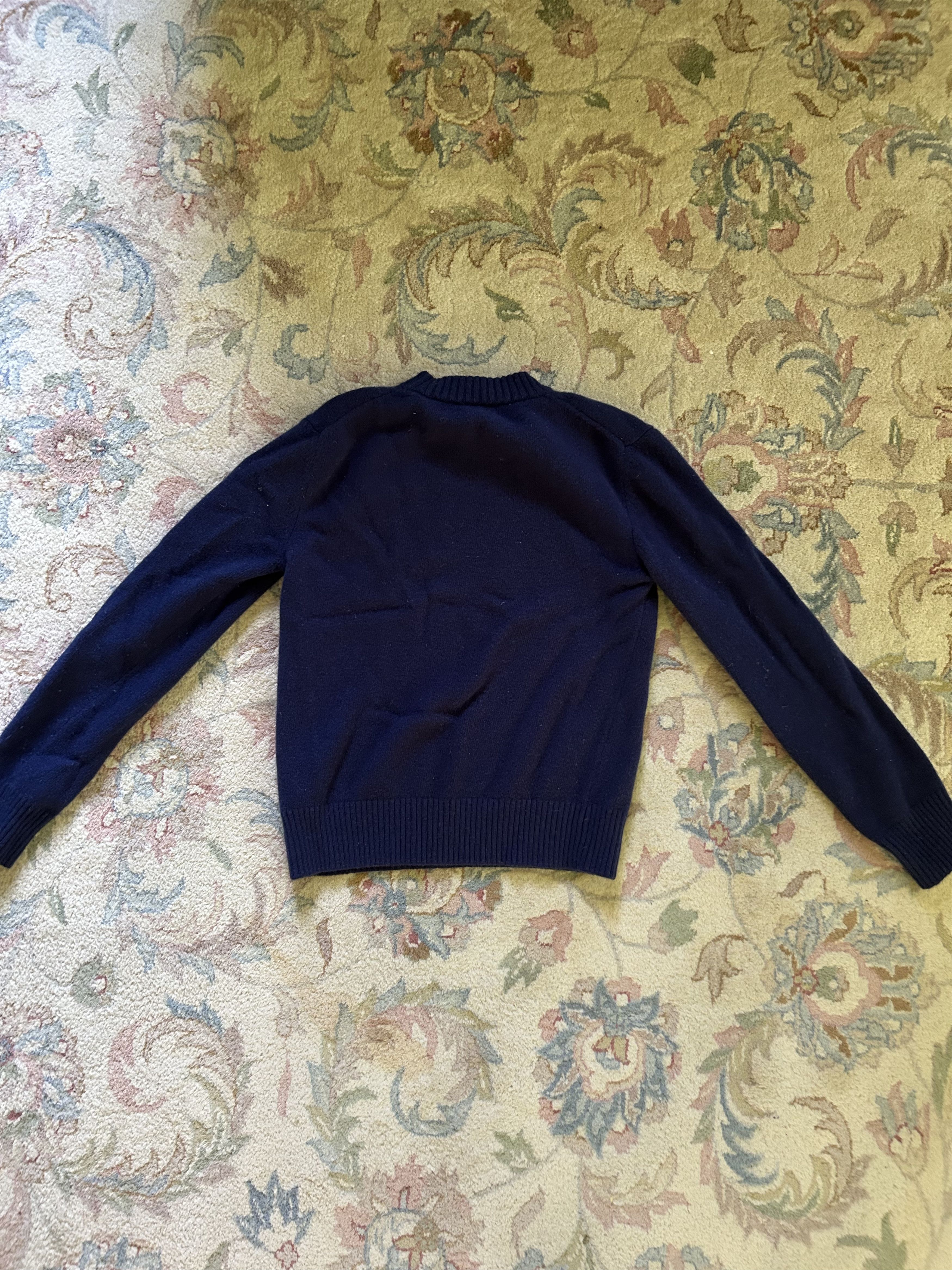 AMI AMI Paris Navy Cashmere Ami de Cœur Sweater Size M / US 6-8 / IT 42-44 - 8 Thumbnail
