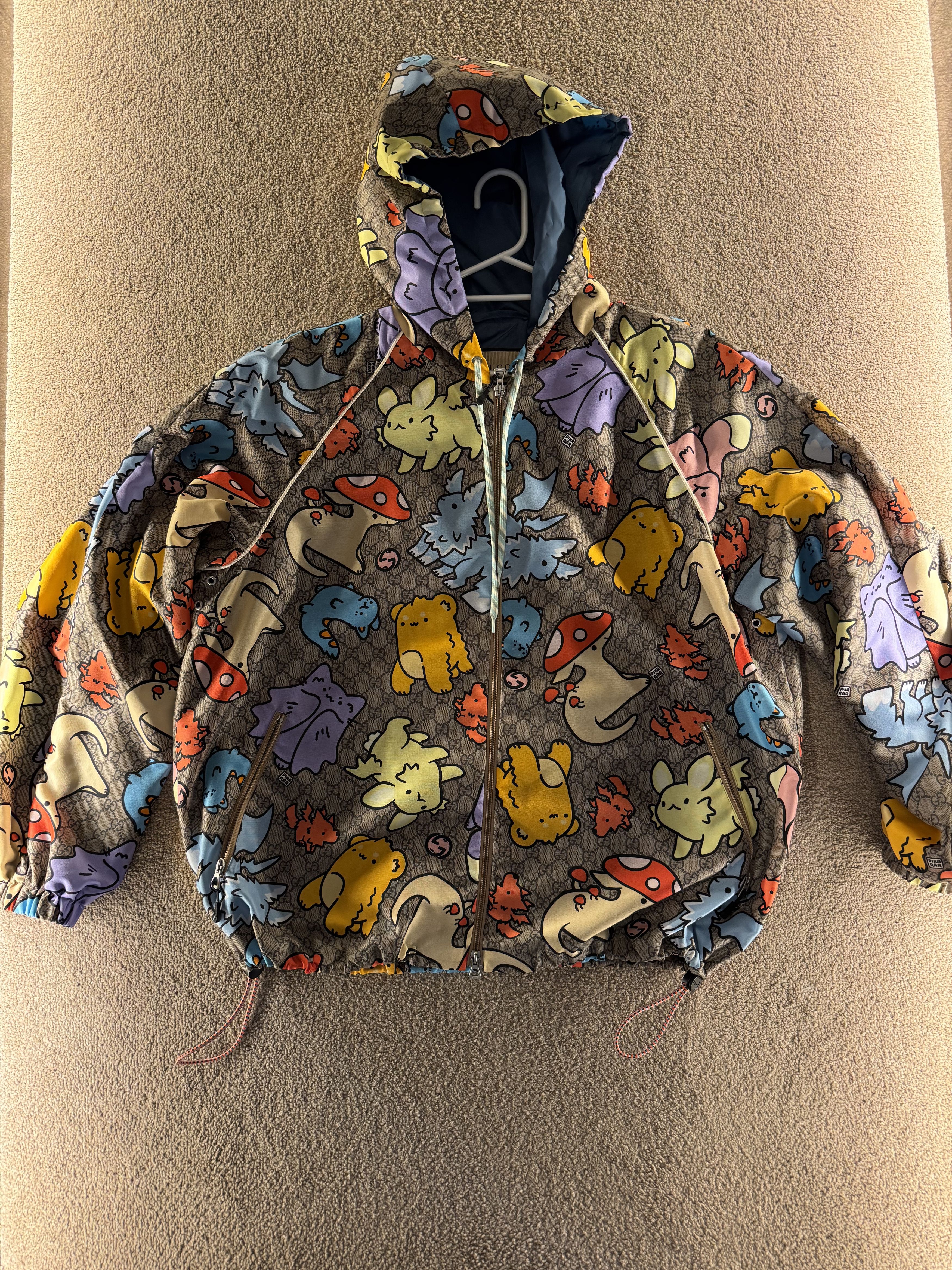Gucci Gucci 735440 ZAMFN animal pattern nylon jacket men's 50 Used Size US L / EU 52-54 / 3 - 1 Thumbnail