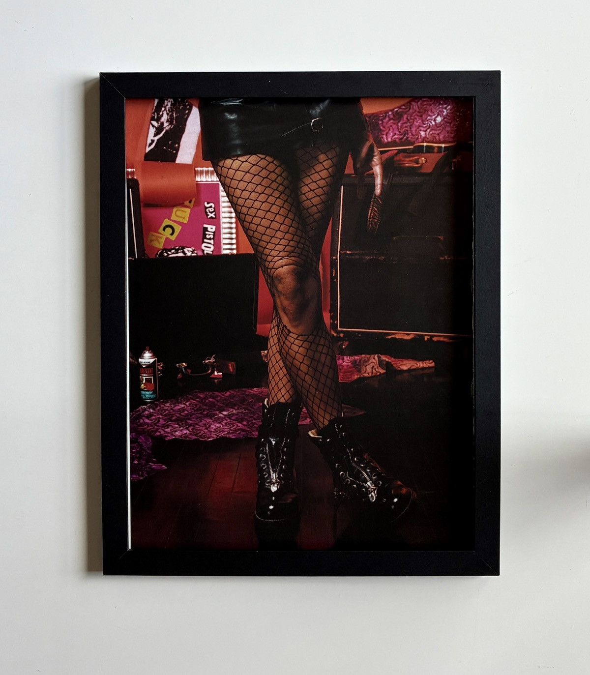 Chrome Hearts Chrome Hearts fishnet legs out photo Poster framed 9x11 Size ONE SIZE - 1 Thumbnail